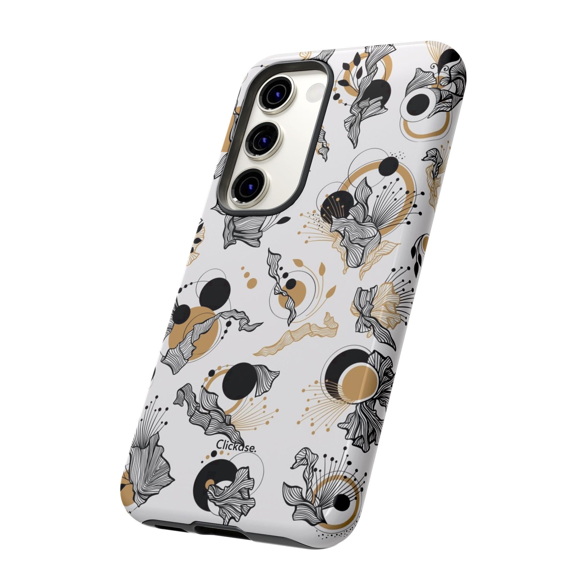 Abstract Floral Design Tough Phone Cases by