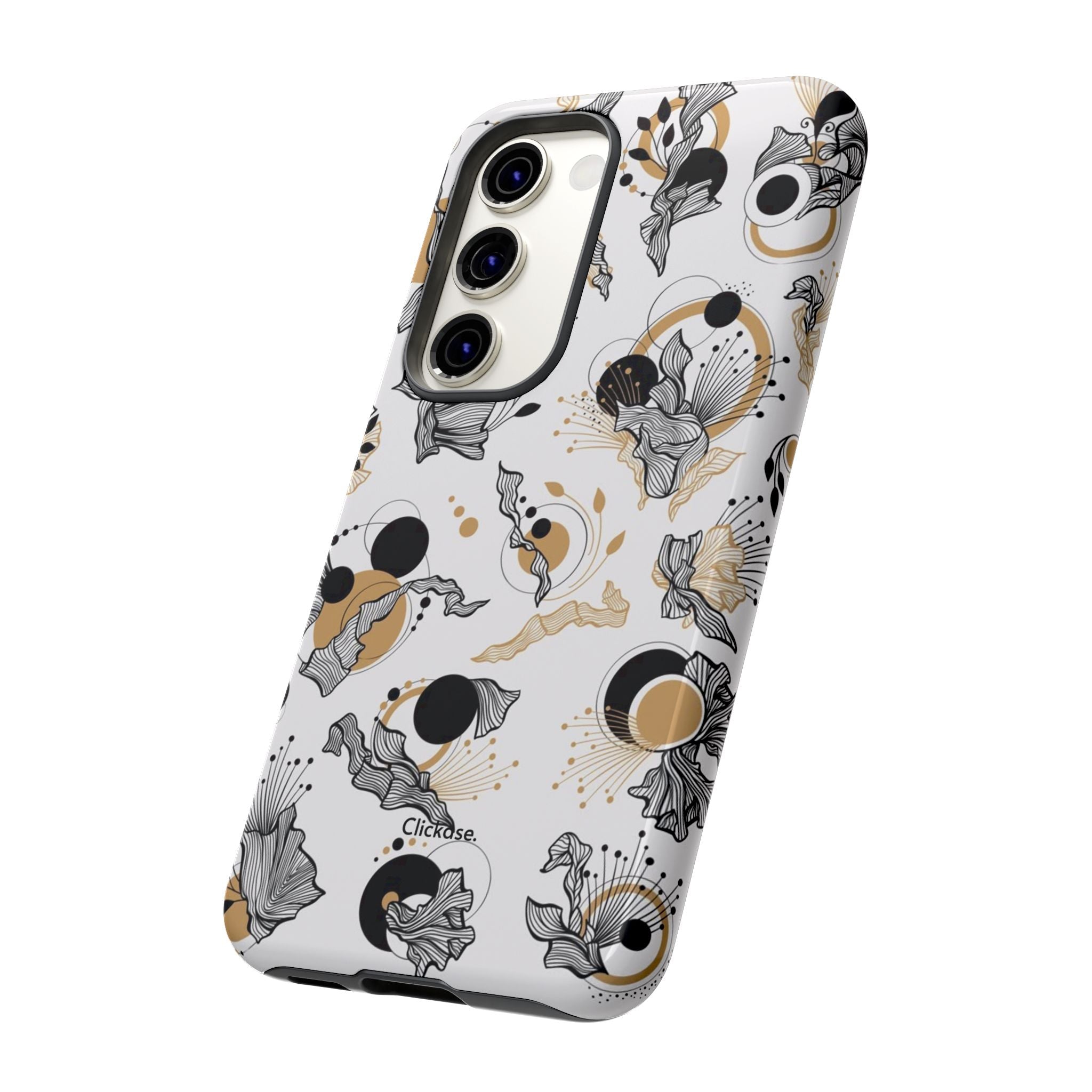 Abstract Floral Design Tough Phone Cases by