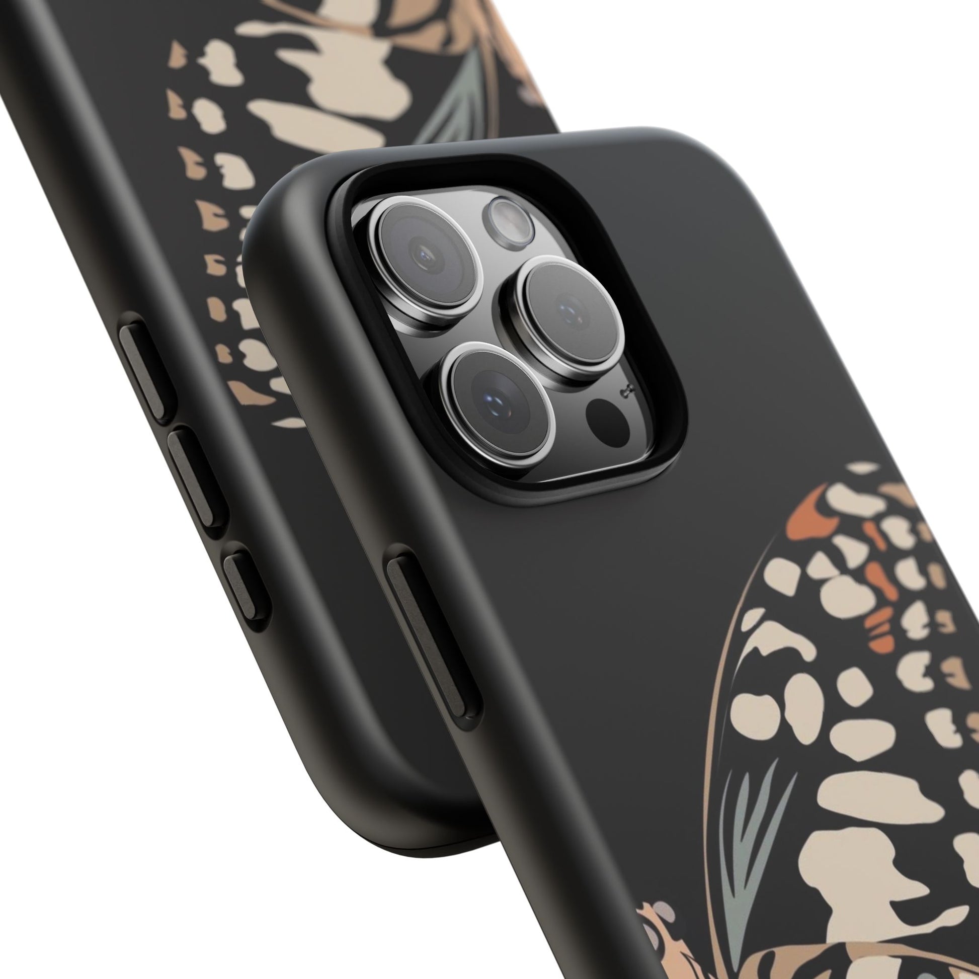 Butterfly Black Tough Phone Case by