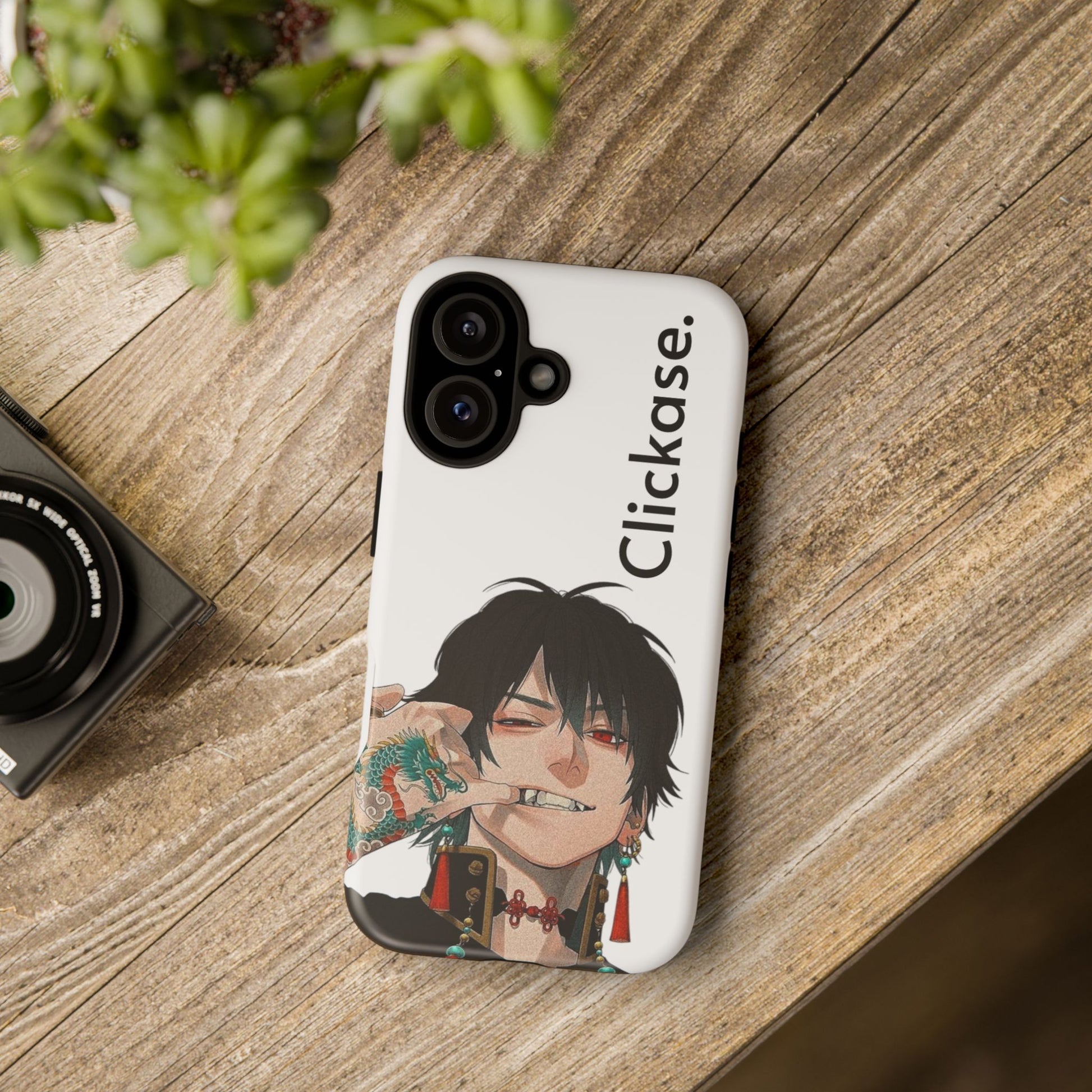 Edgy Anime Rebel Character - Tough Phone Case by