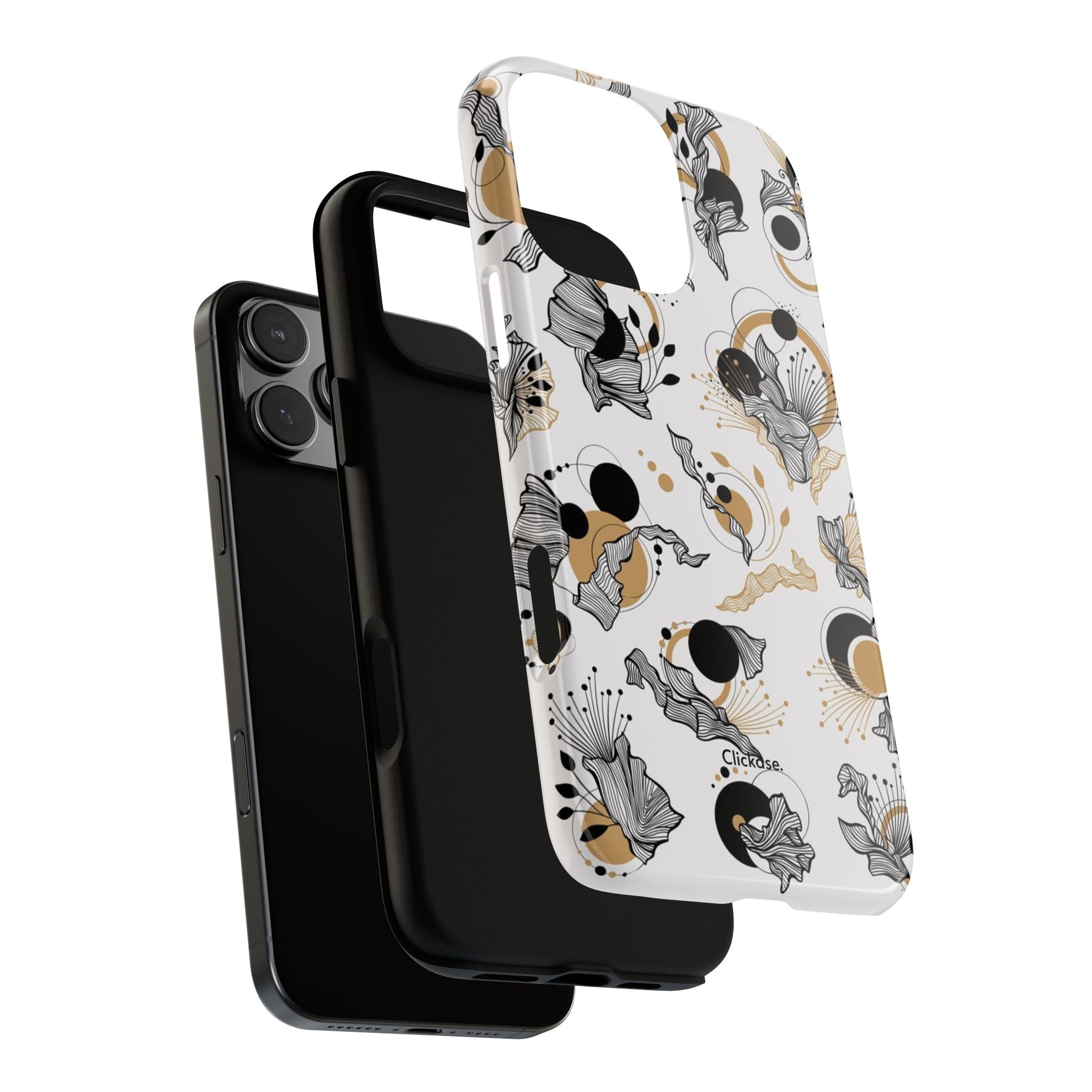 Abstract Floral Design Tough Phone Cases by