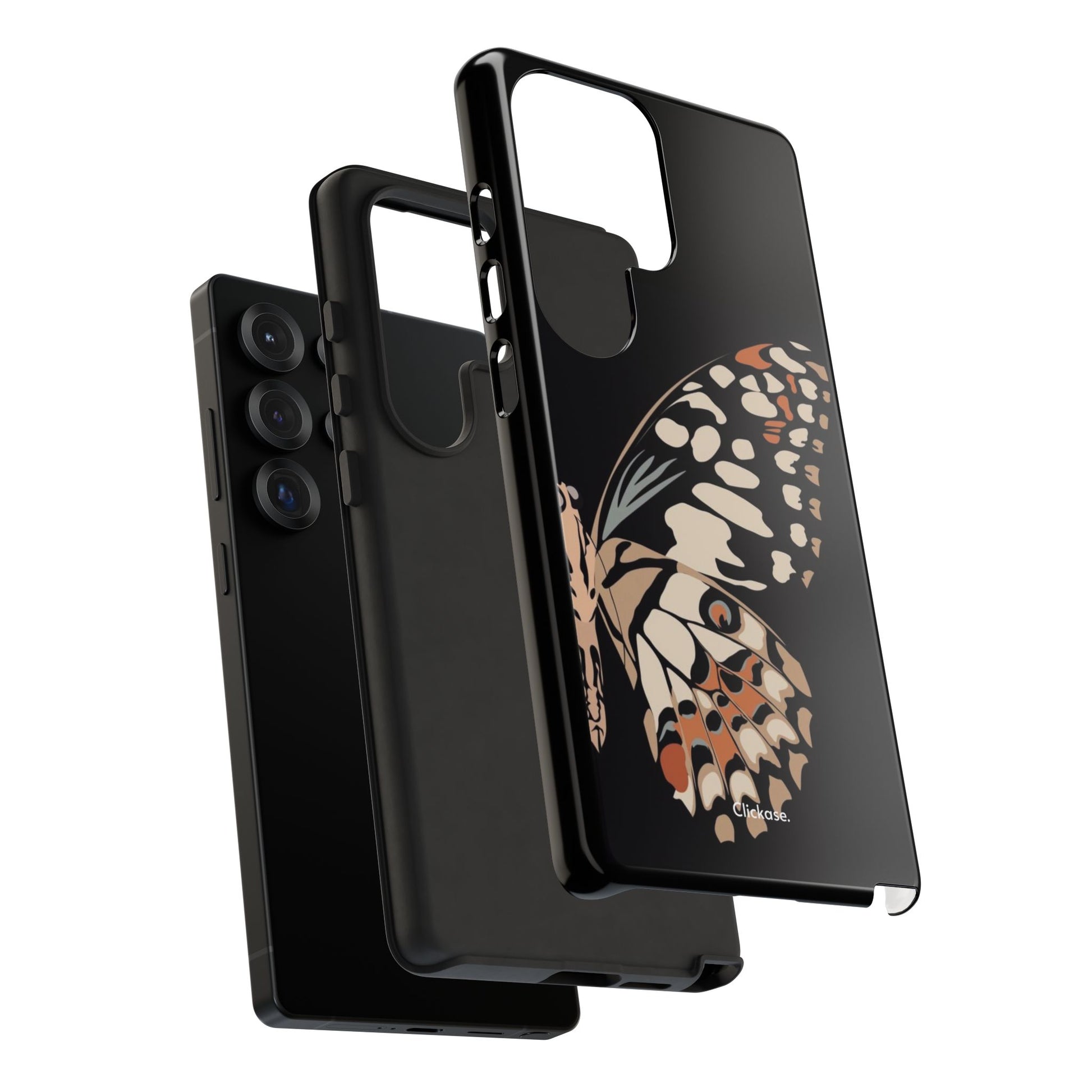 Butterfly Black Tough Phone Case by