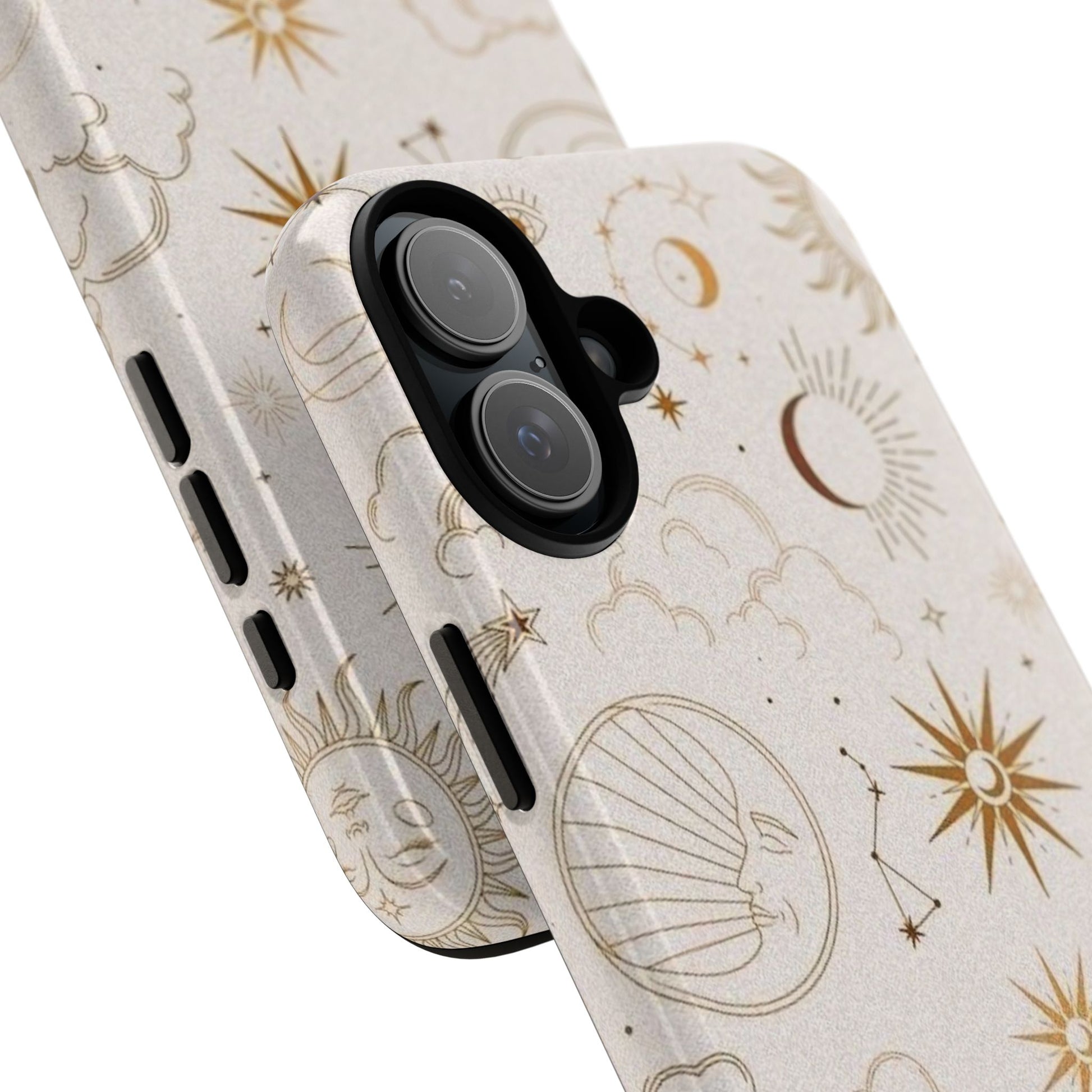 Astrology Celestial Moon and Star Pattern Tough Phone Case by