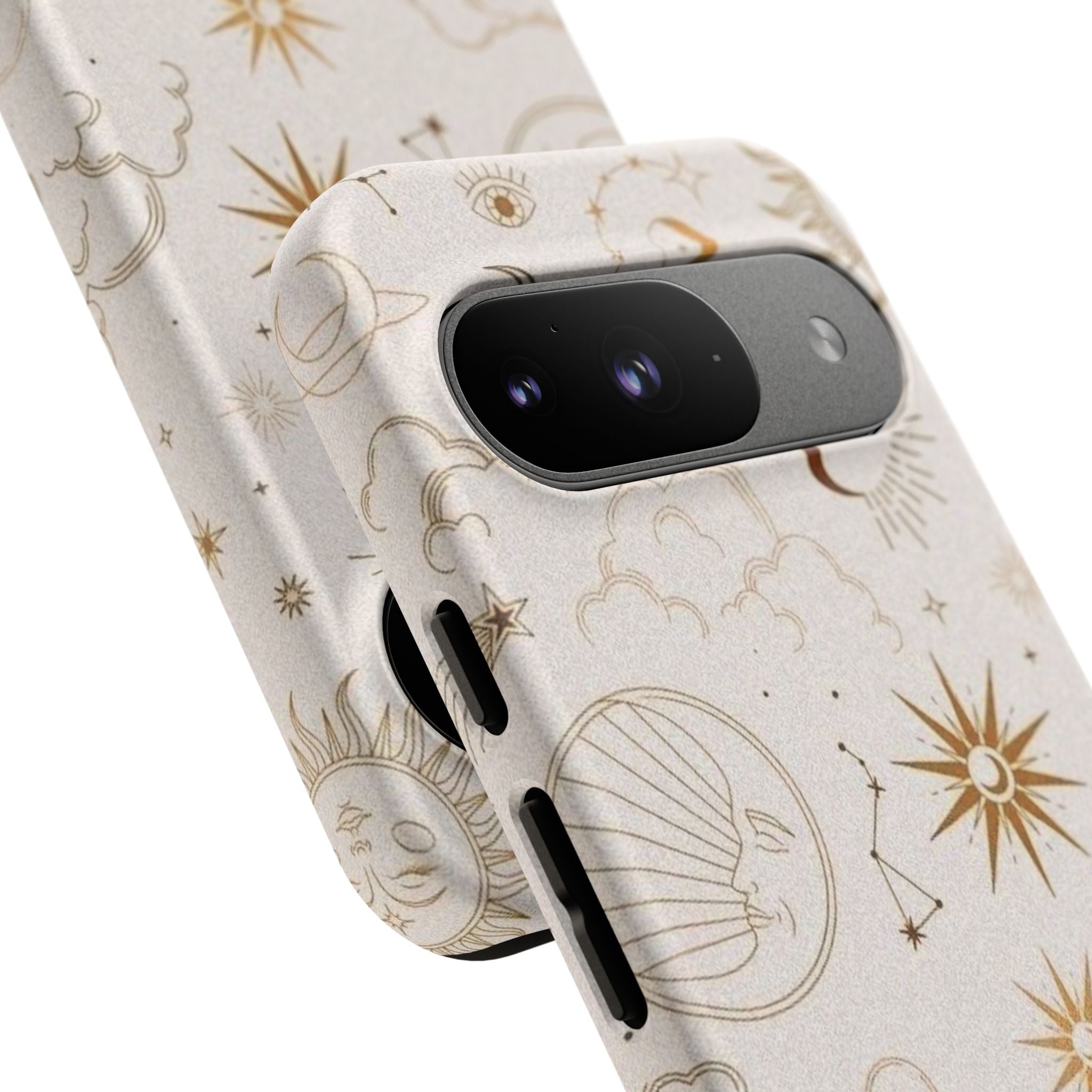 Astrology Celestial Moon and Star Pattern Tough Phone Case by