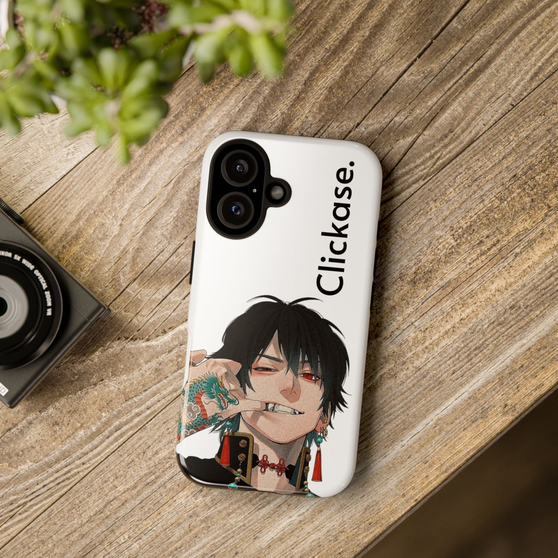 Edgy Anime Rebel Character - Tough Phone Case by