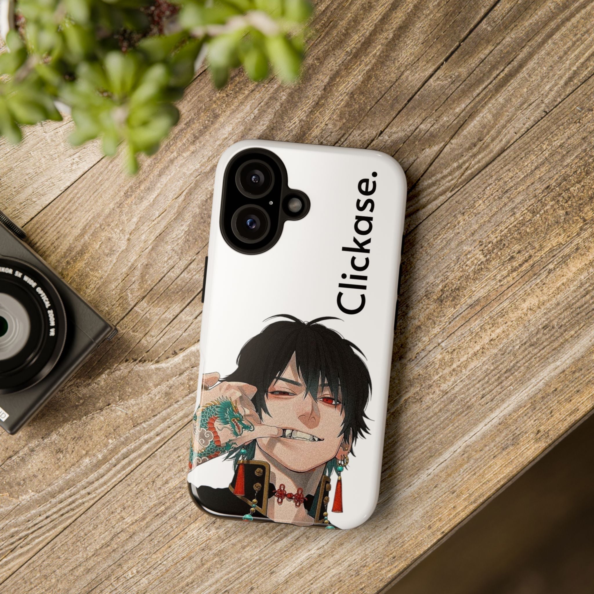 Edgy Anime Rebel Character - Tough Phone Case by