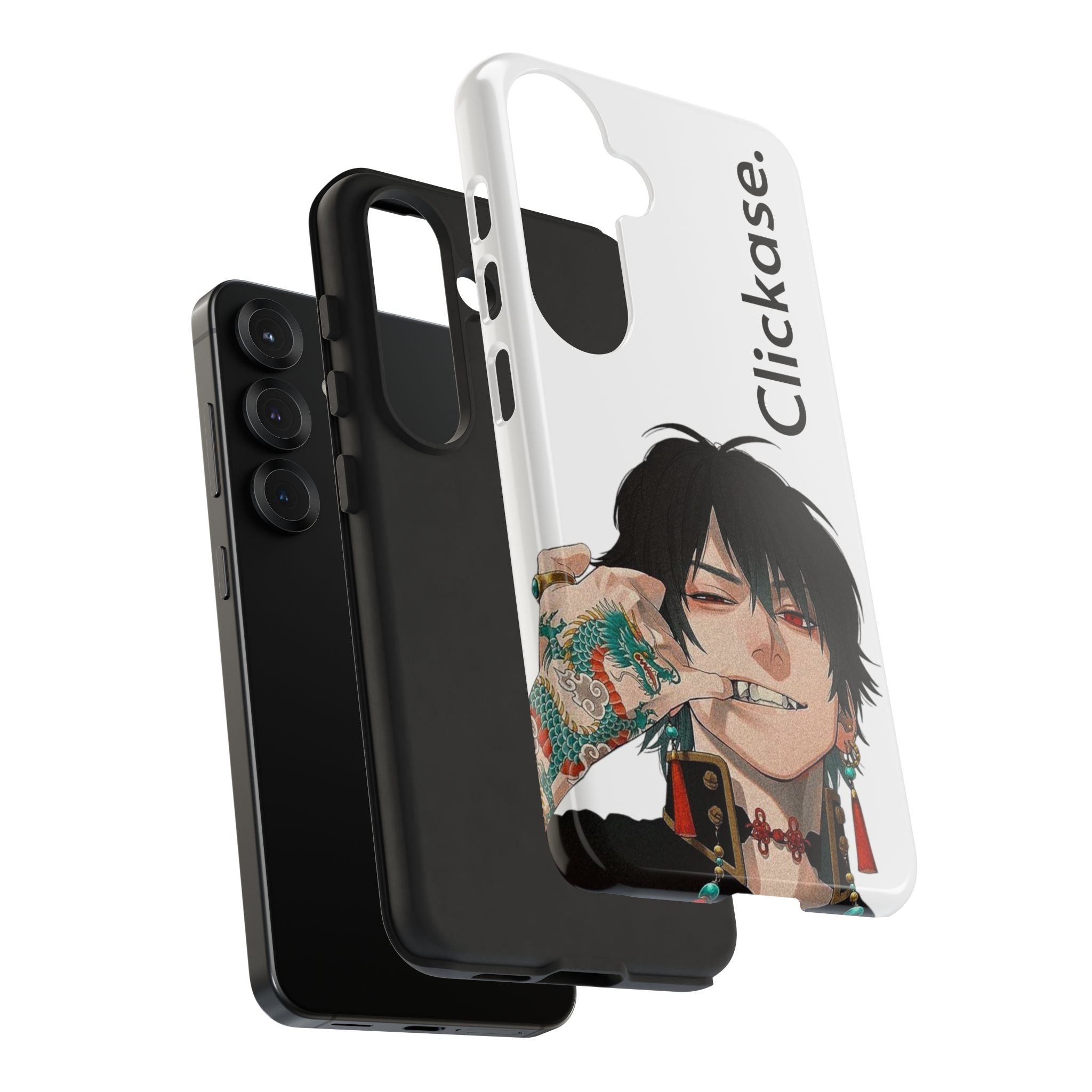 Edgy Anime Rebel Character - Tough Phone Case by