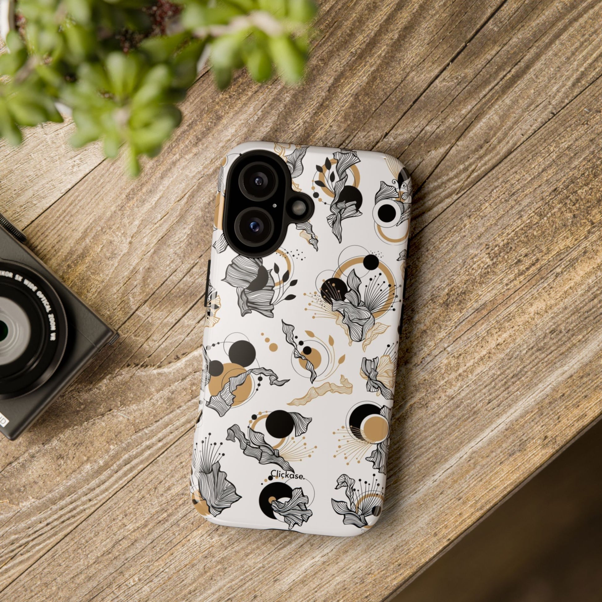 Abstract Floral Design Tough Phone Cases by