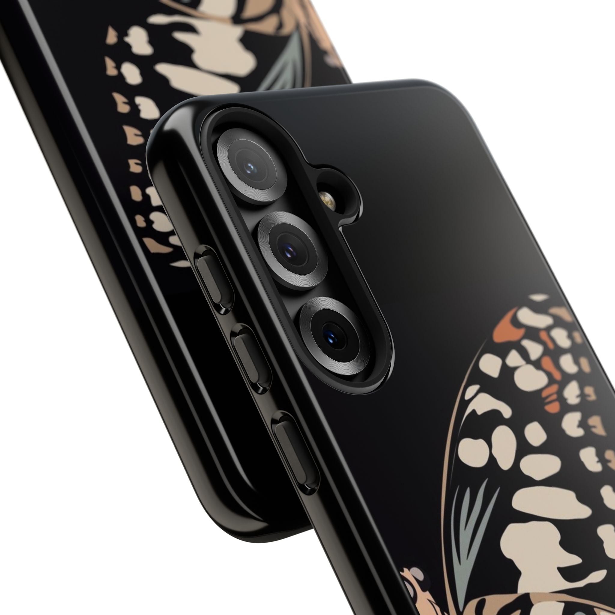 Butterfly Black Tough Phone Case by