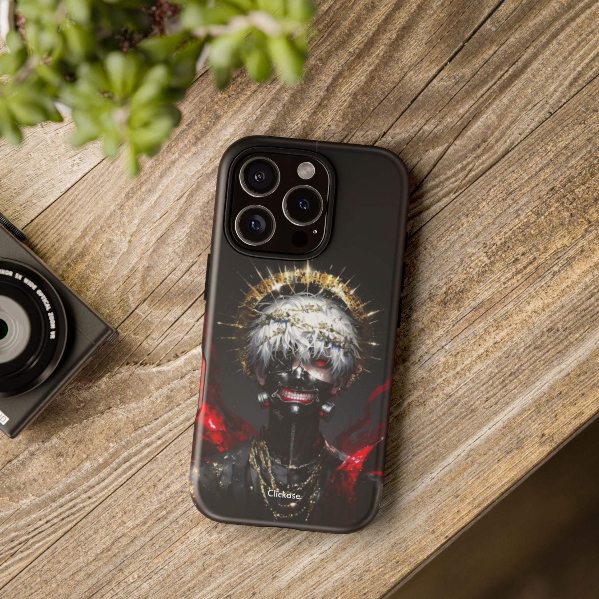 Ken Kaneki anime touch phone case with 3D vibrant design and durable shock-absorbing protection
