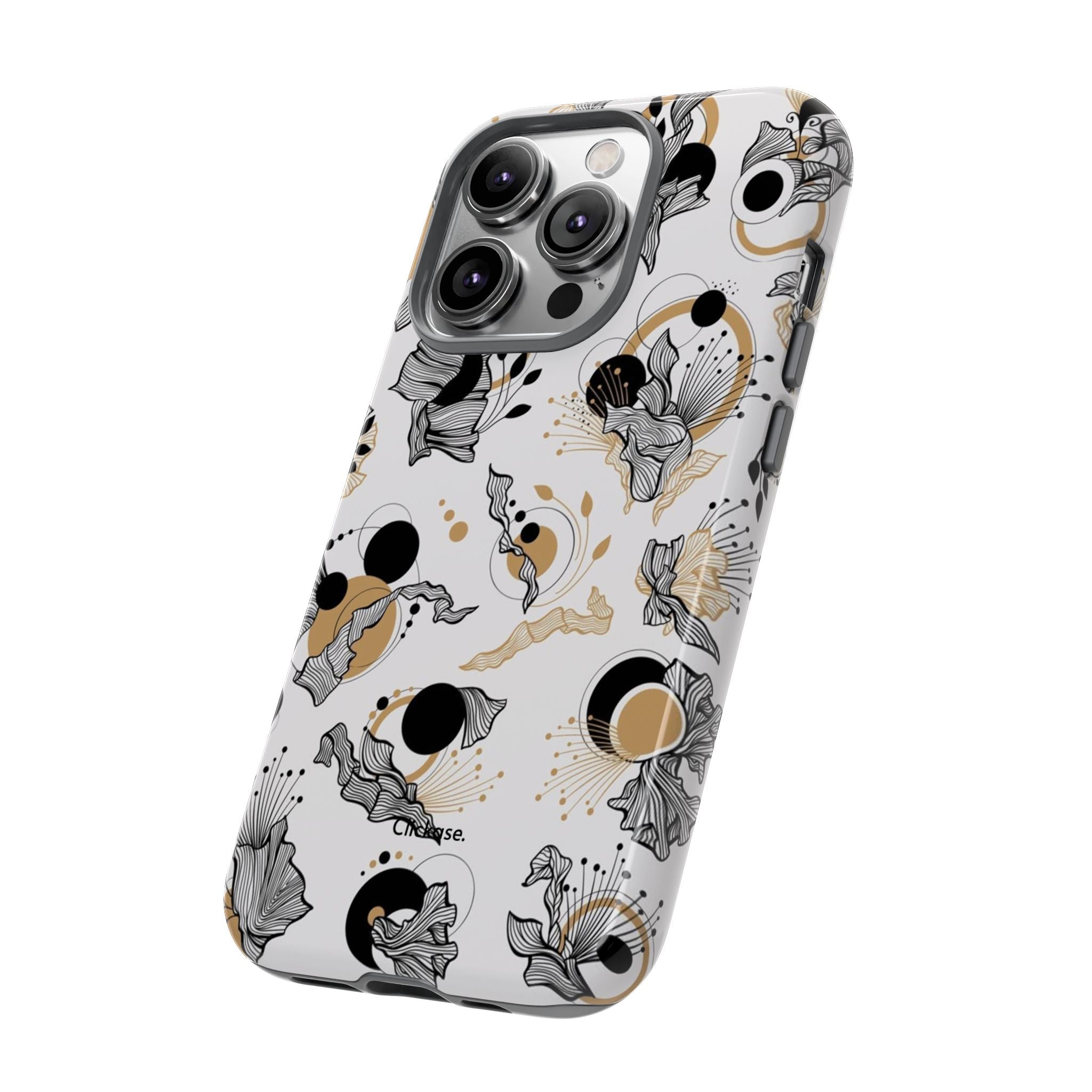 Abstract Floral Design Tough Phone Cases by