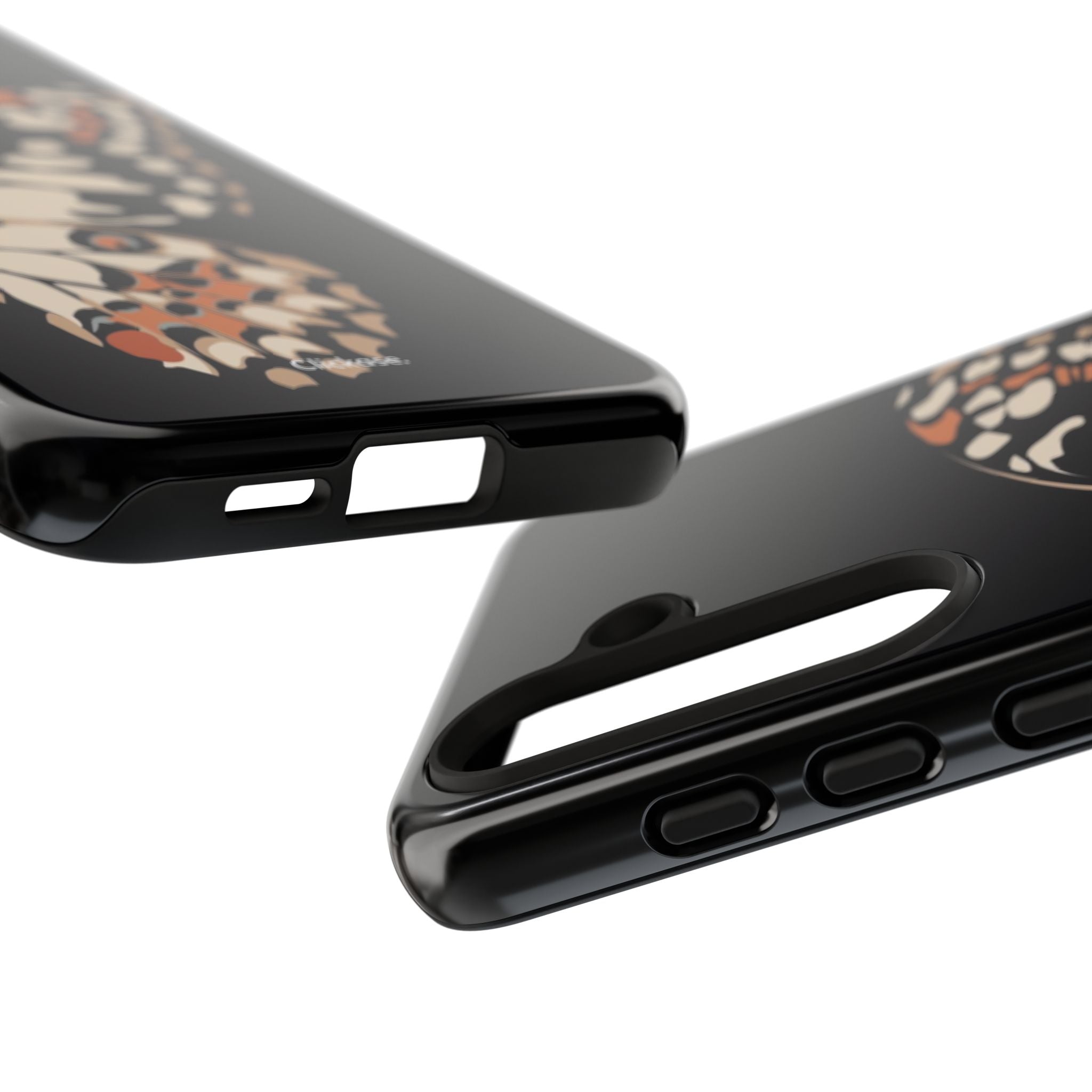 Butterfly Black Tough Phone Case by