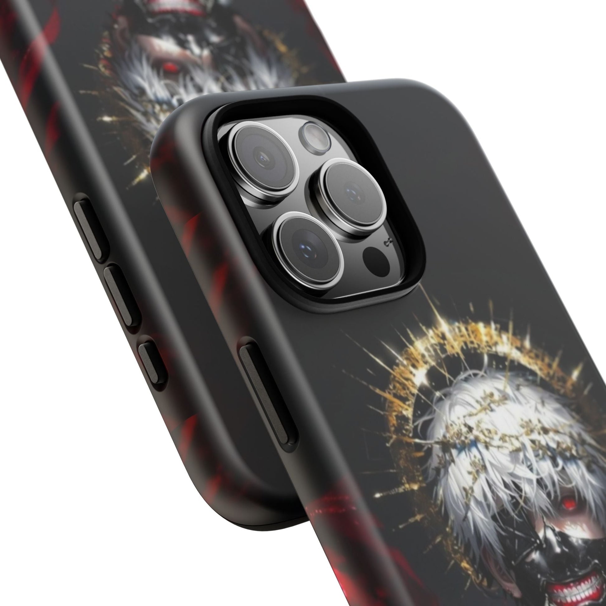 Ken Kaneki anime phone case with durable, shock-absorbing design and vibrant 3D wrap graphics