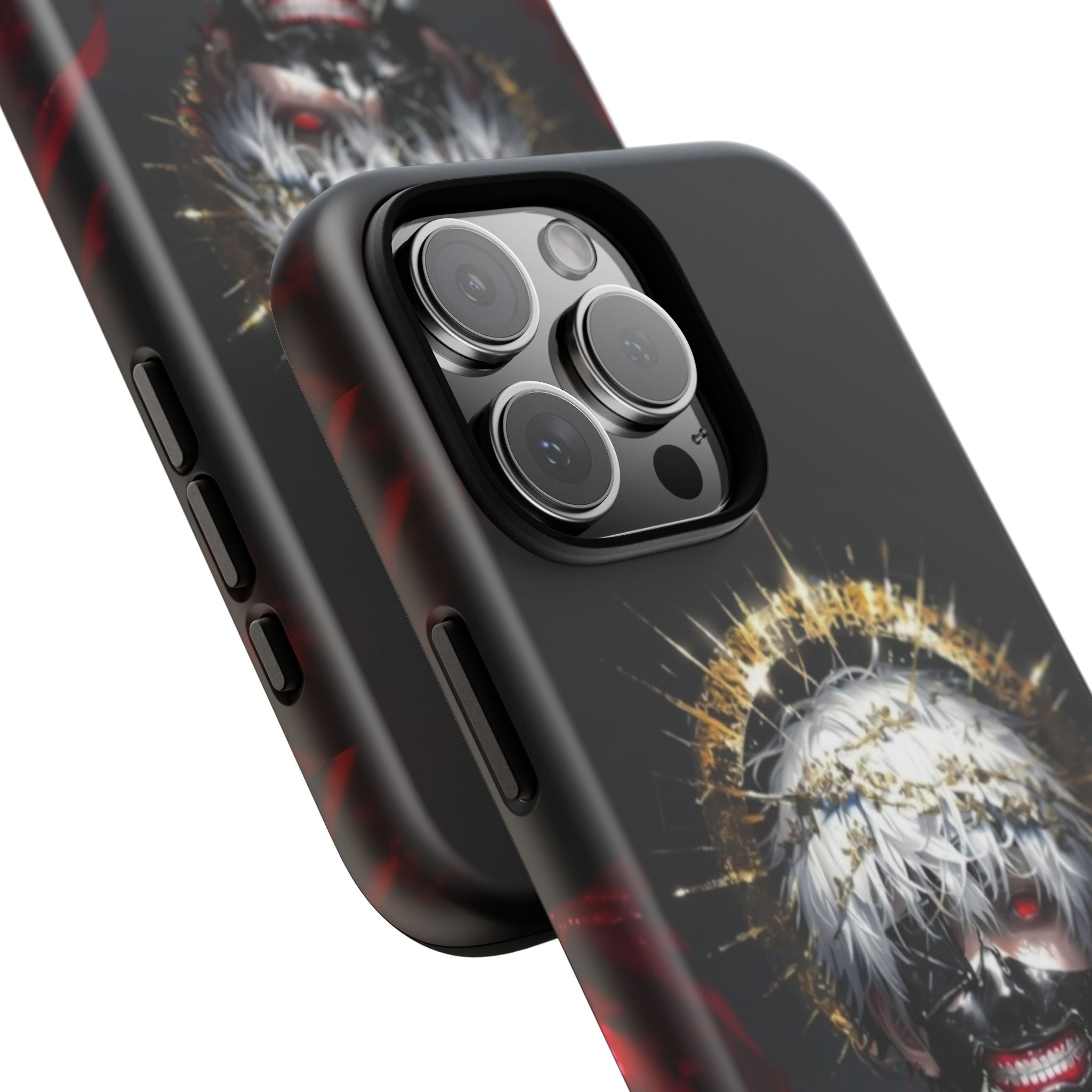 Ken Kaneki anime phone case with durable, shock-absorbing design and vibrant 3D wrap graphics