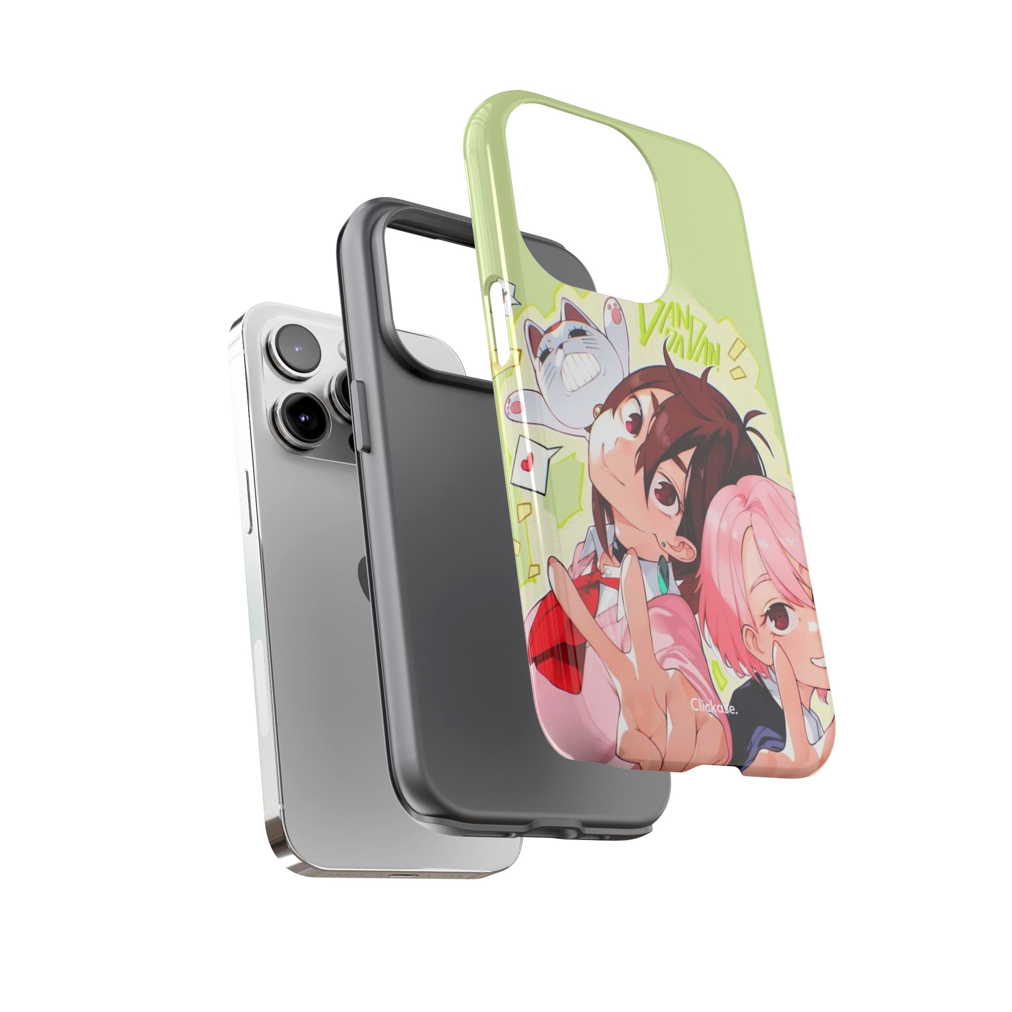 Momo & Aira - Dan Da Dan Tough Phone CasePhone CaseClickase®Momo & Aira