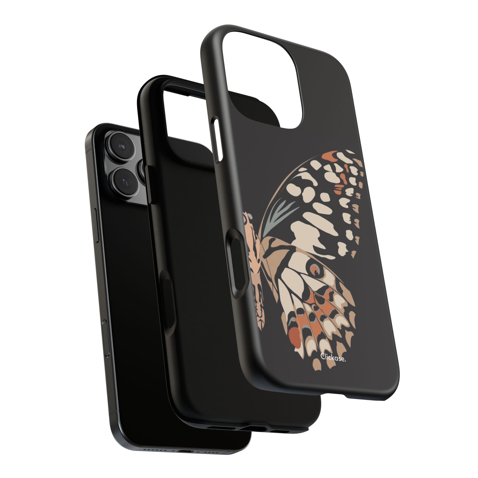 Butterfly Black Tough Phone Case by