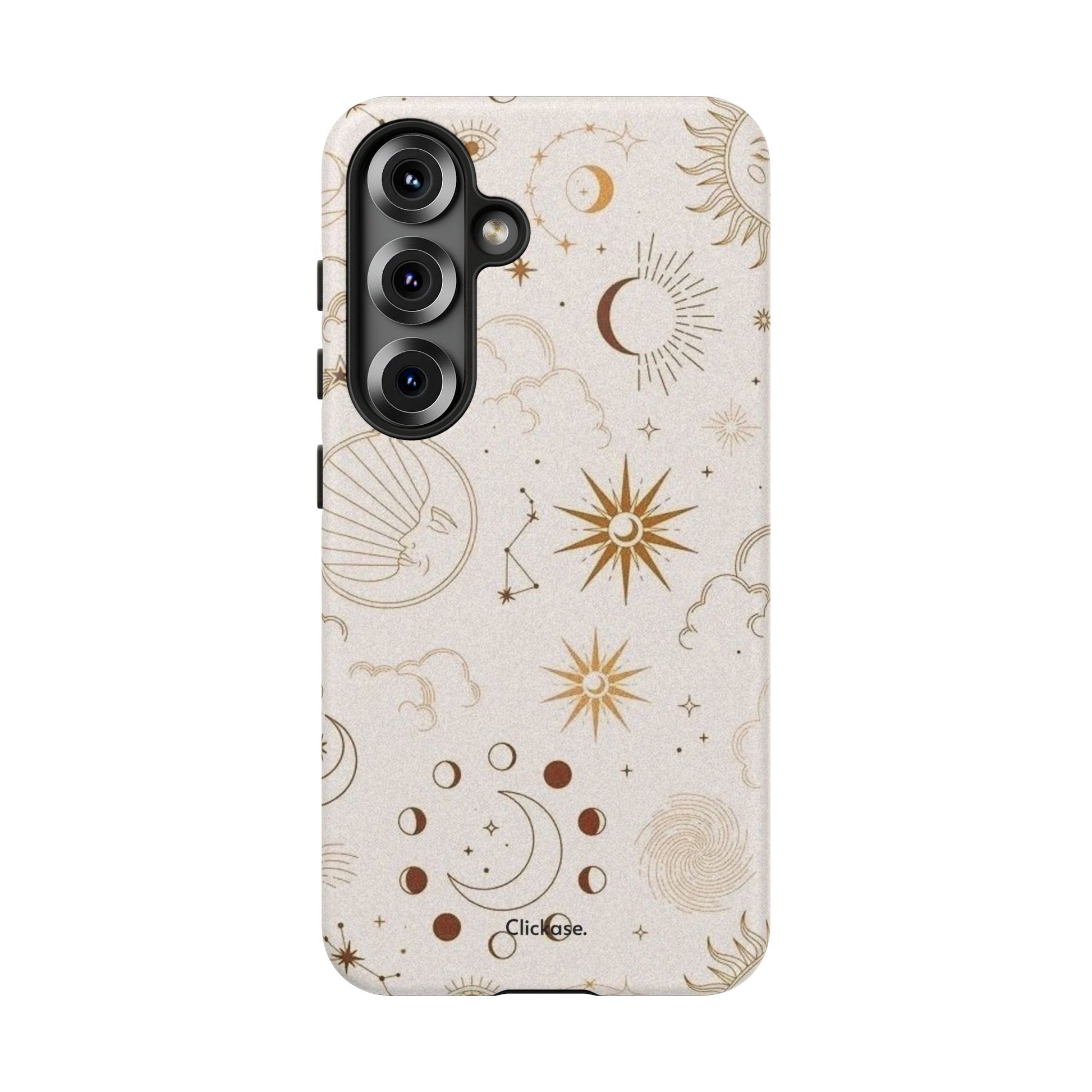 Astrology Celestial Moon and Star Pattern Tough Phone Case by