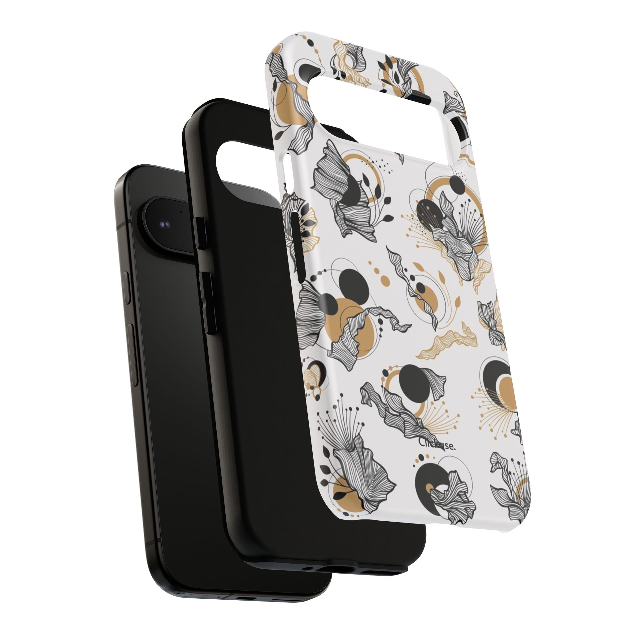 Abstract Floral Design Tough Phone Cases by