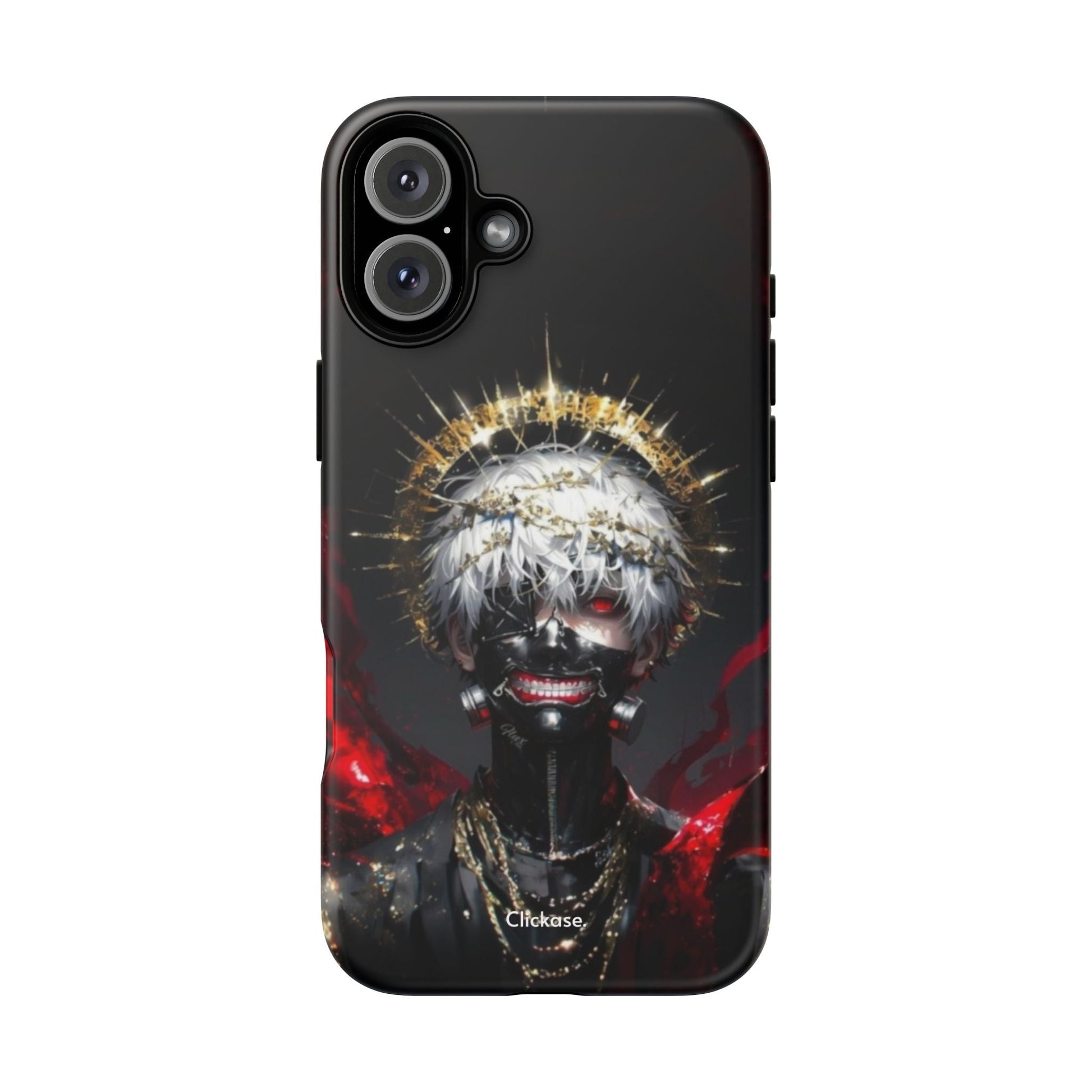 Ken Kaneki anime phone case with 3D wrap, durable shock-absorbing design, and bold artwork