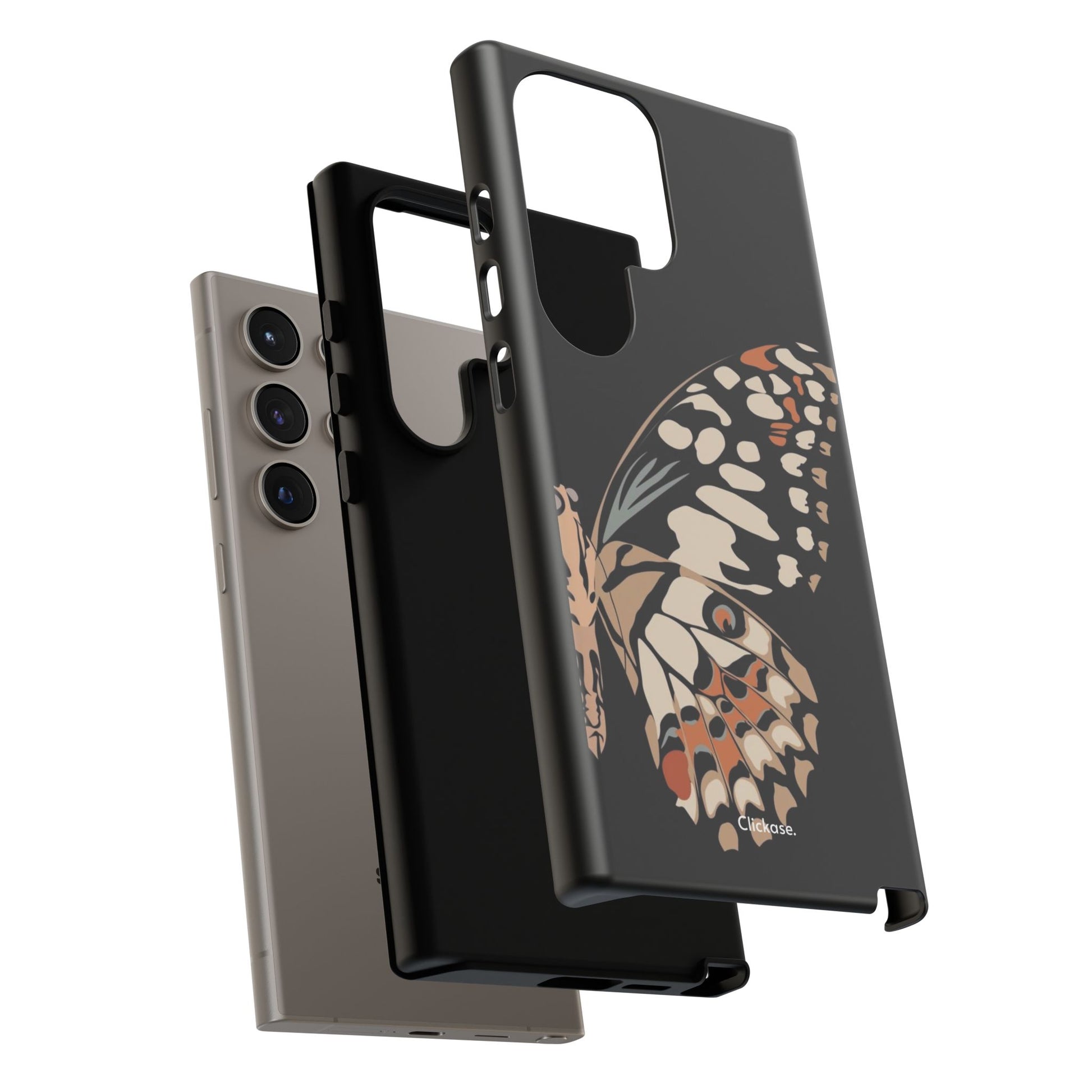 Butterfly Black Tough Phone Case by