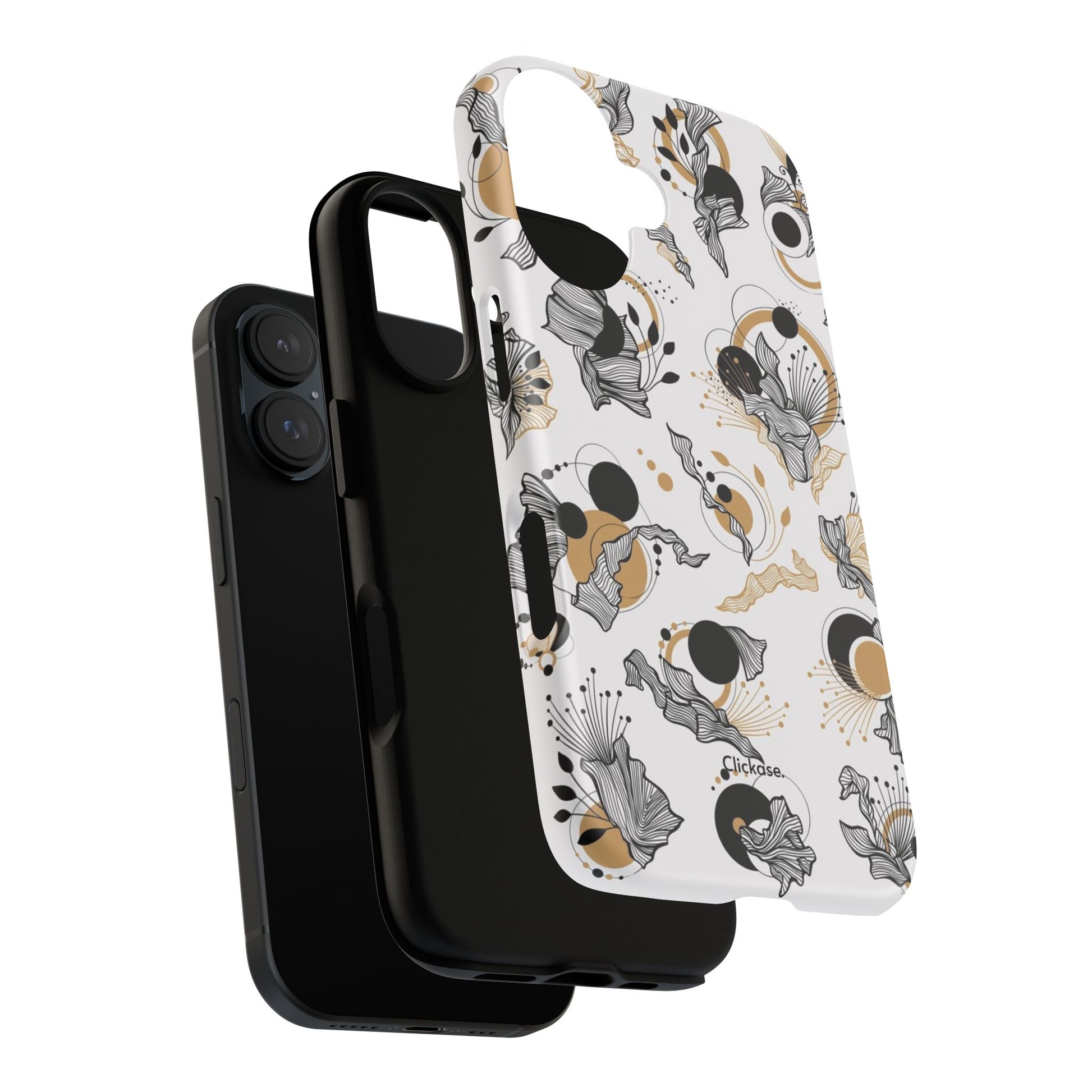 Abstract Floral Design Tough Phone Cases by