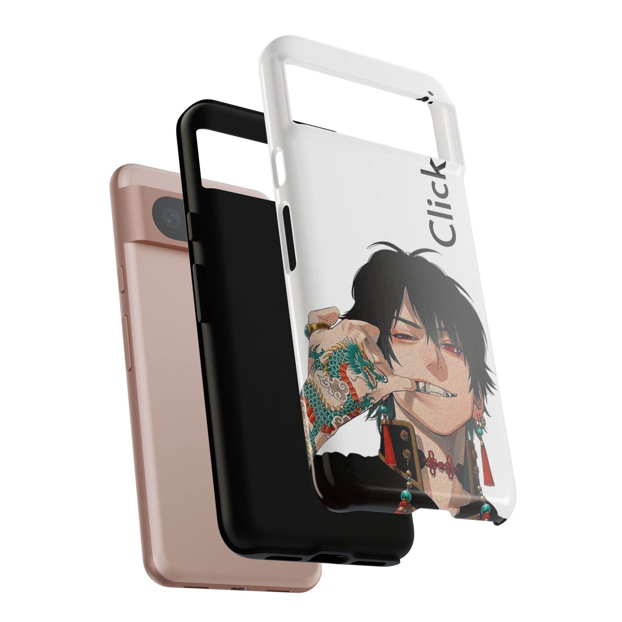 Edgy Anime Rebel Character - Tough Phone Case by