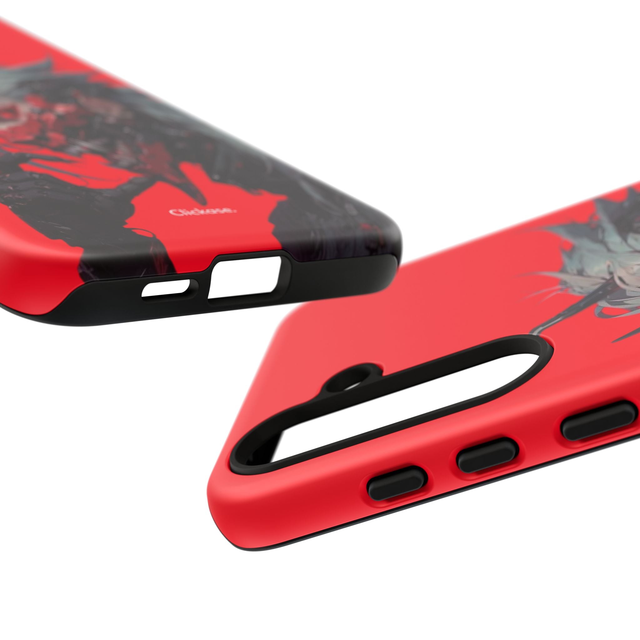 Demon Core Awakening – Futuristic Oni Cyborg Tough Phone Case by