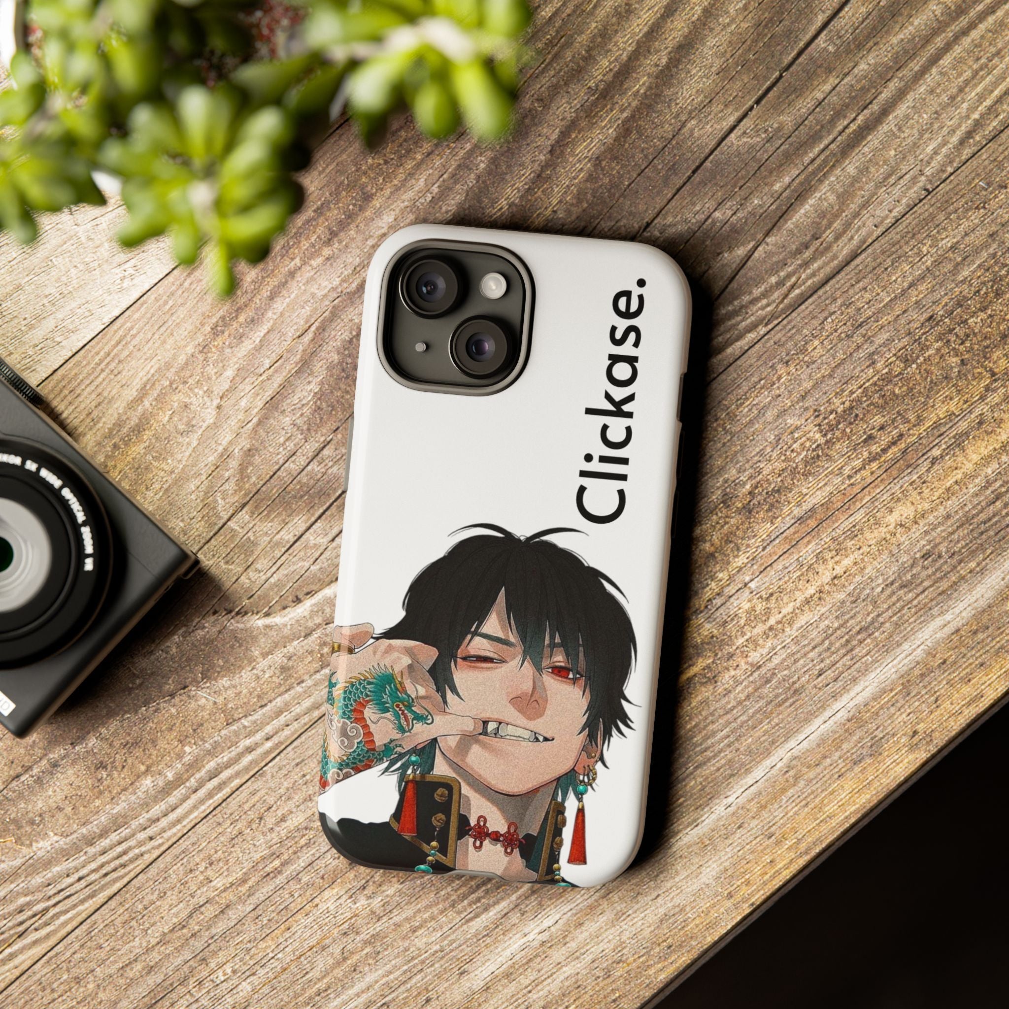 Edgy Anime Rebel Character - Tough Phone Case by