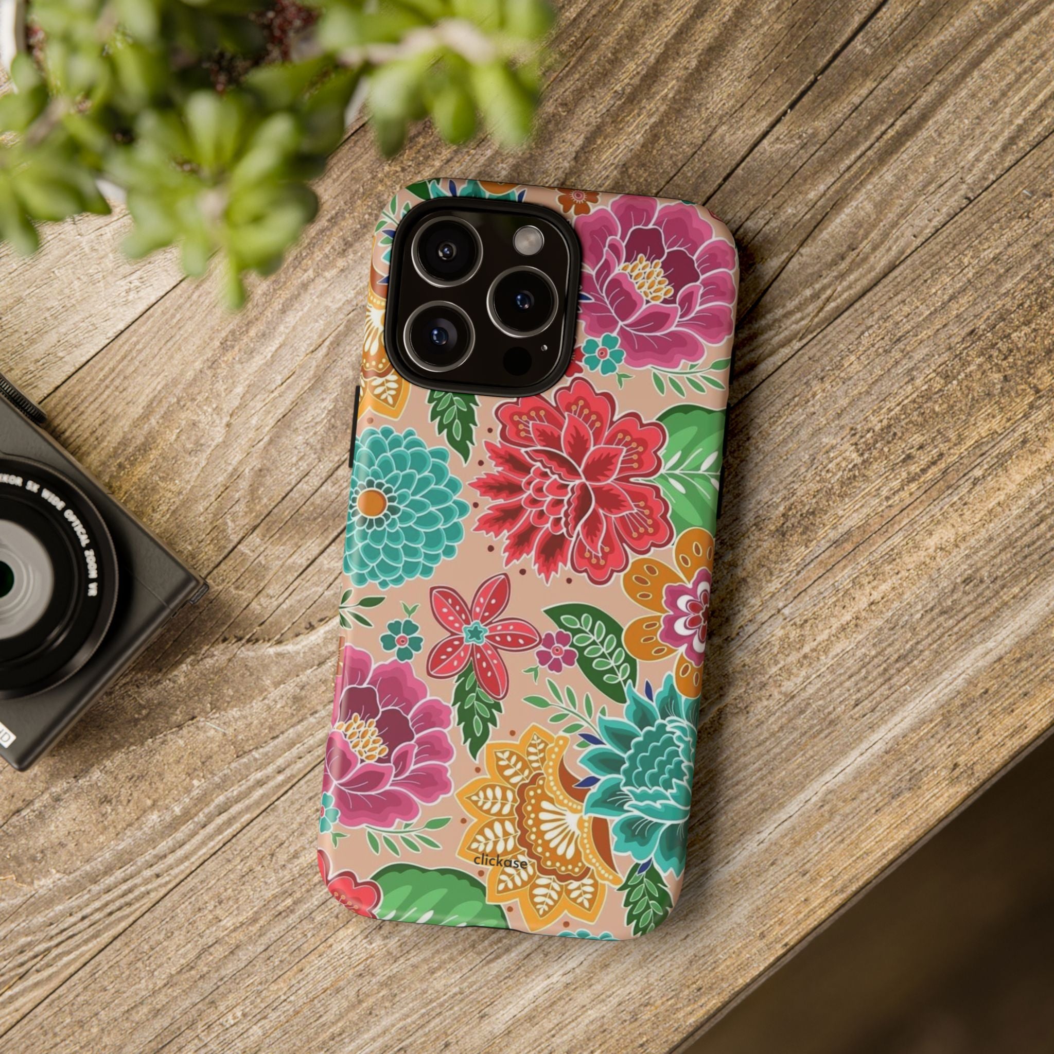 Cute Floral Design Tough Phone Case by