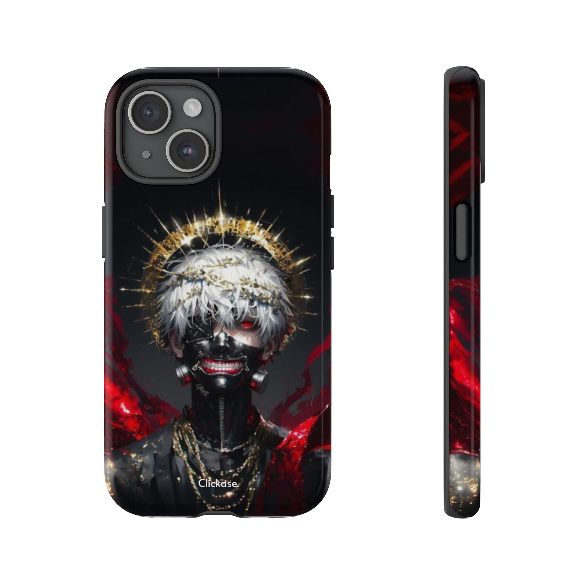 Ken Kaneki anime touch phone case with bold graphics and durable protective design