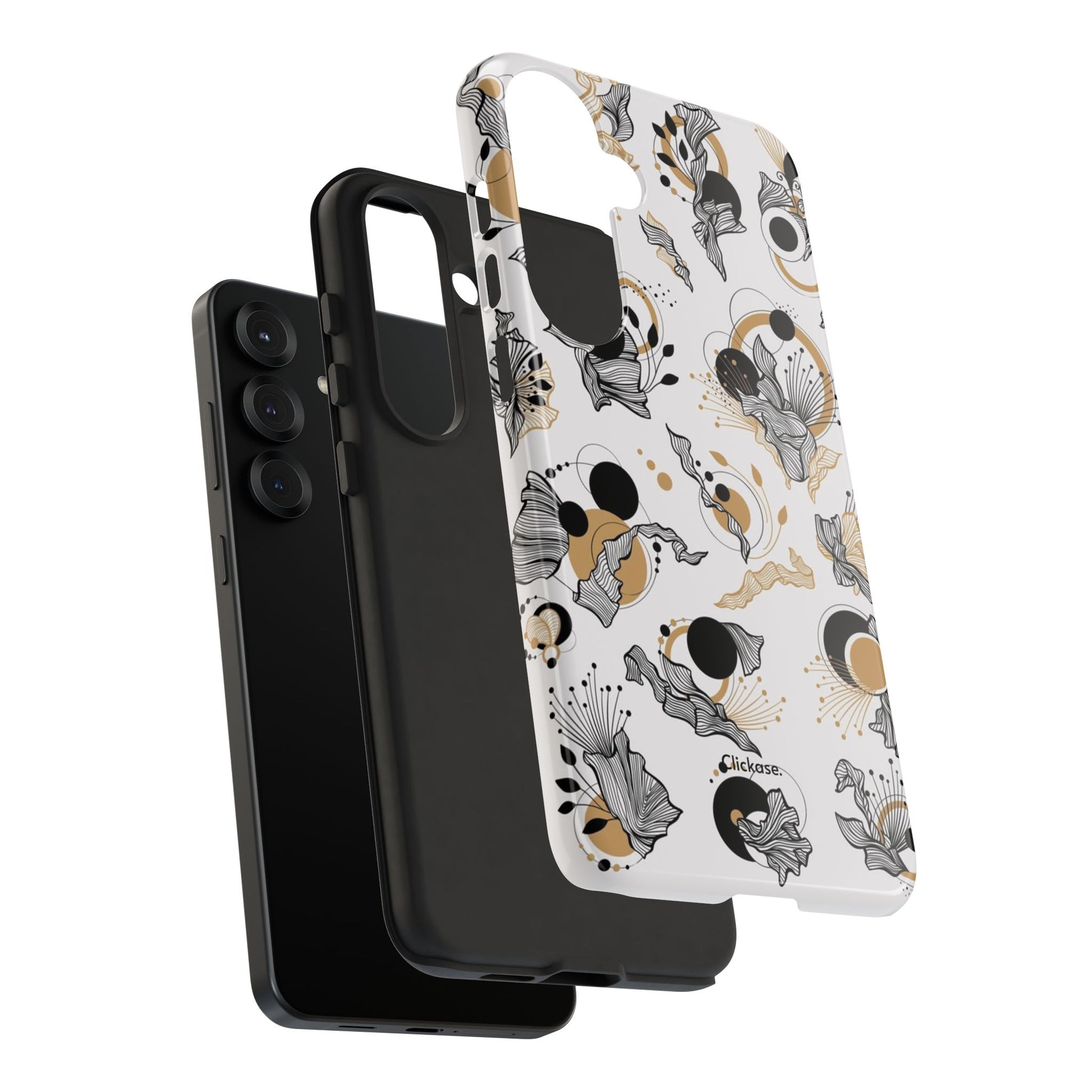 Abstract Floral Design Tough Phone Cases by