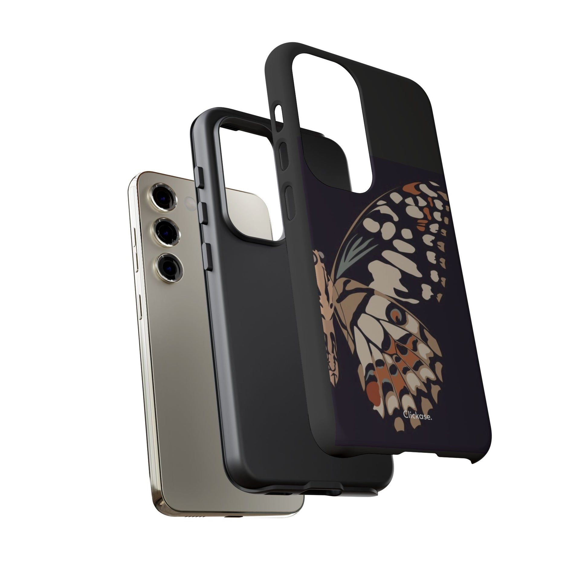 Butterfly Black Tough Phone Case by