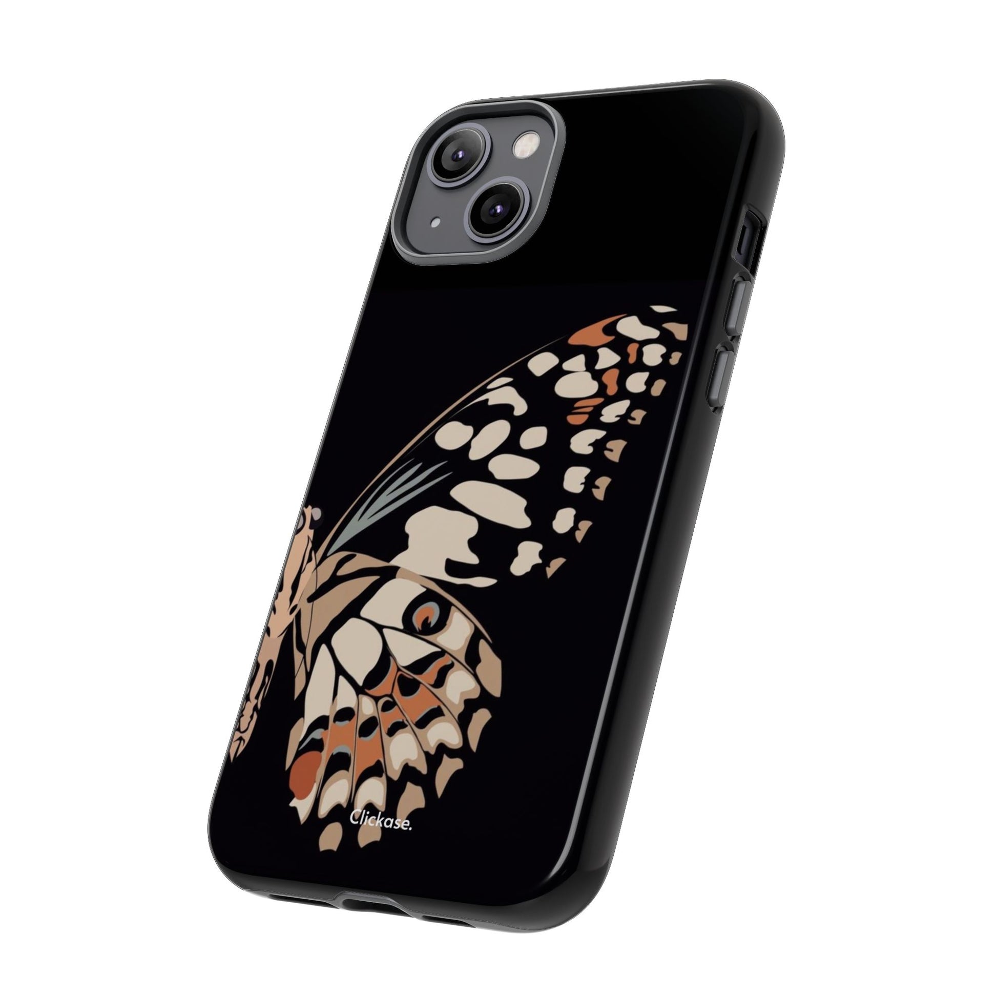 Butterfly Black Tough Phone Case by