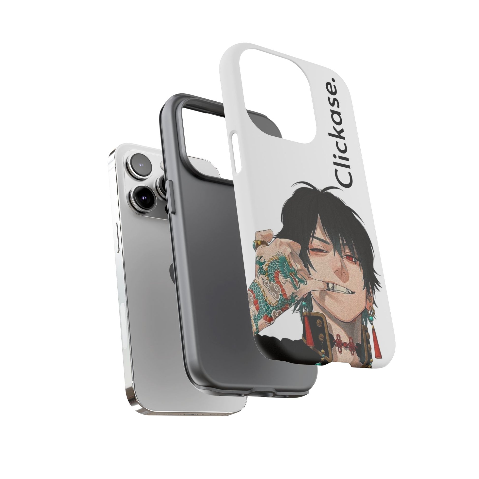 Edgy Anime Rebel Character - Tough Phone Case by