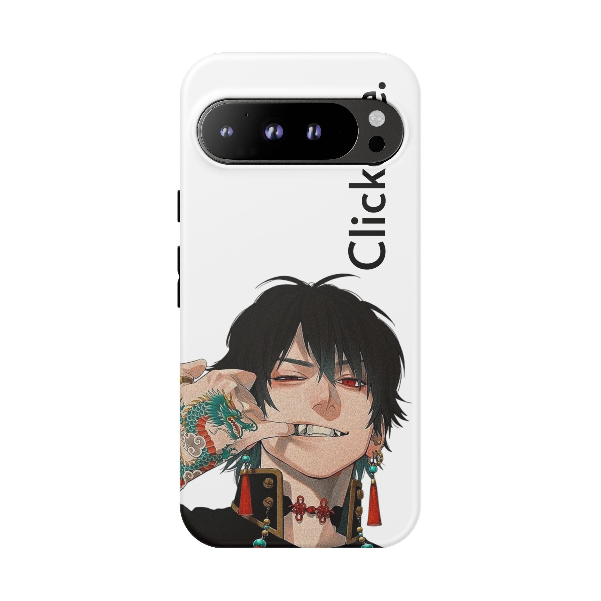 Edgy Anime Rebel Character - Tough Phone Case by