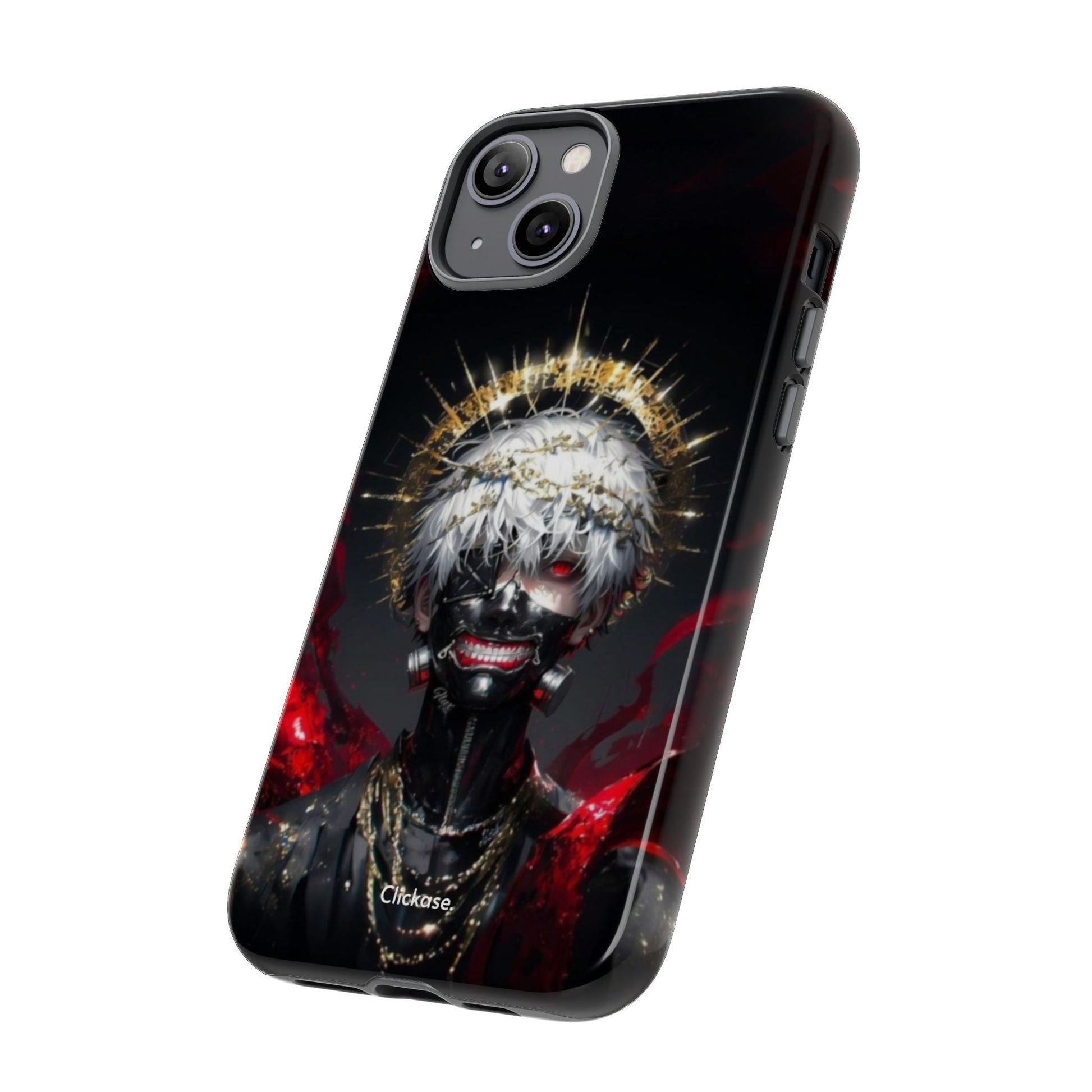 Ken Kaneki Anime phone case with 3D wrap, durable shock-absorbing design, and vibrant full-color print