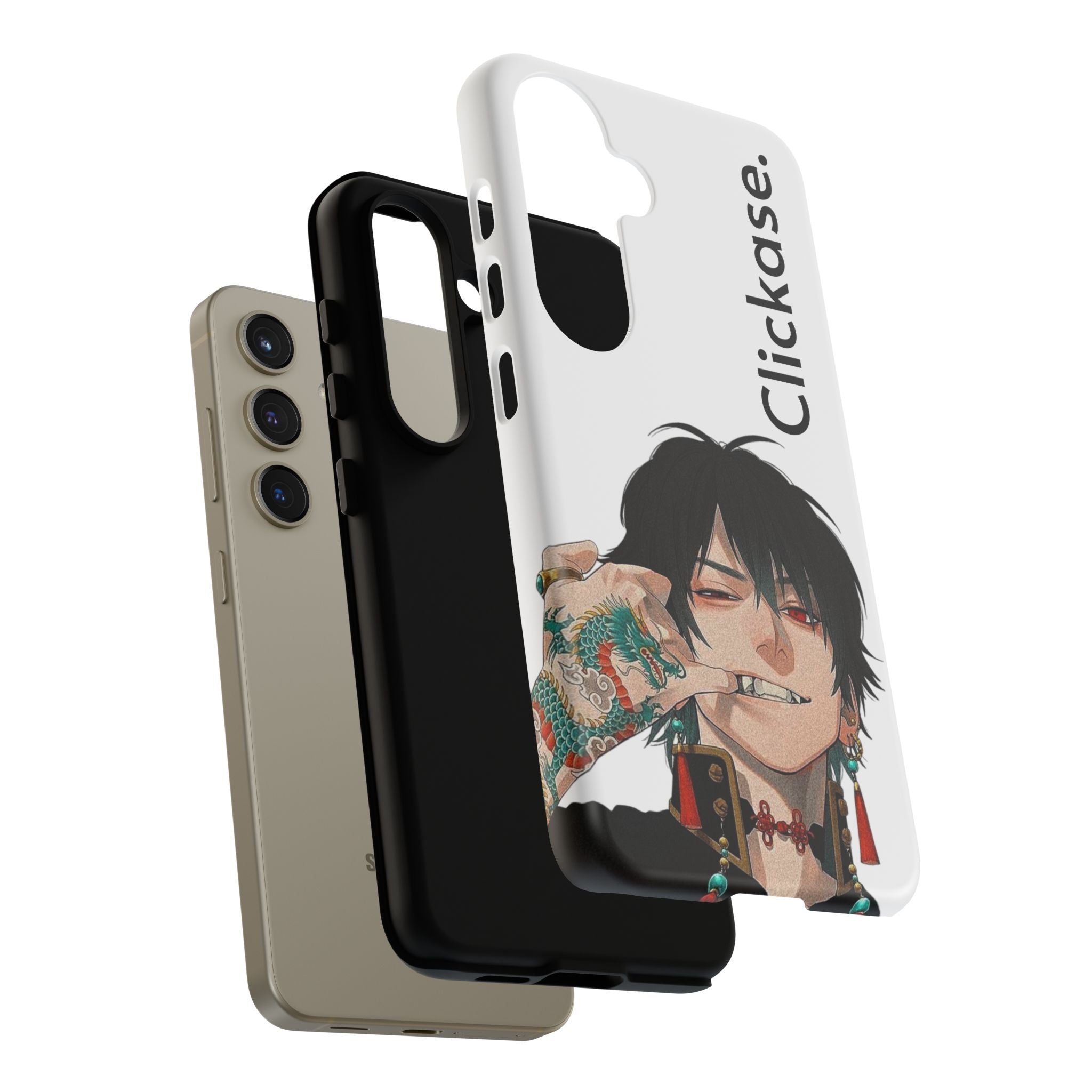 Edgy Anime Rebel Character - Tough Phone Case by