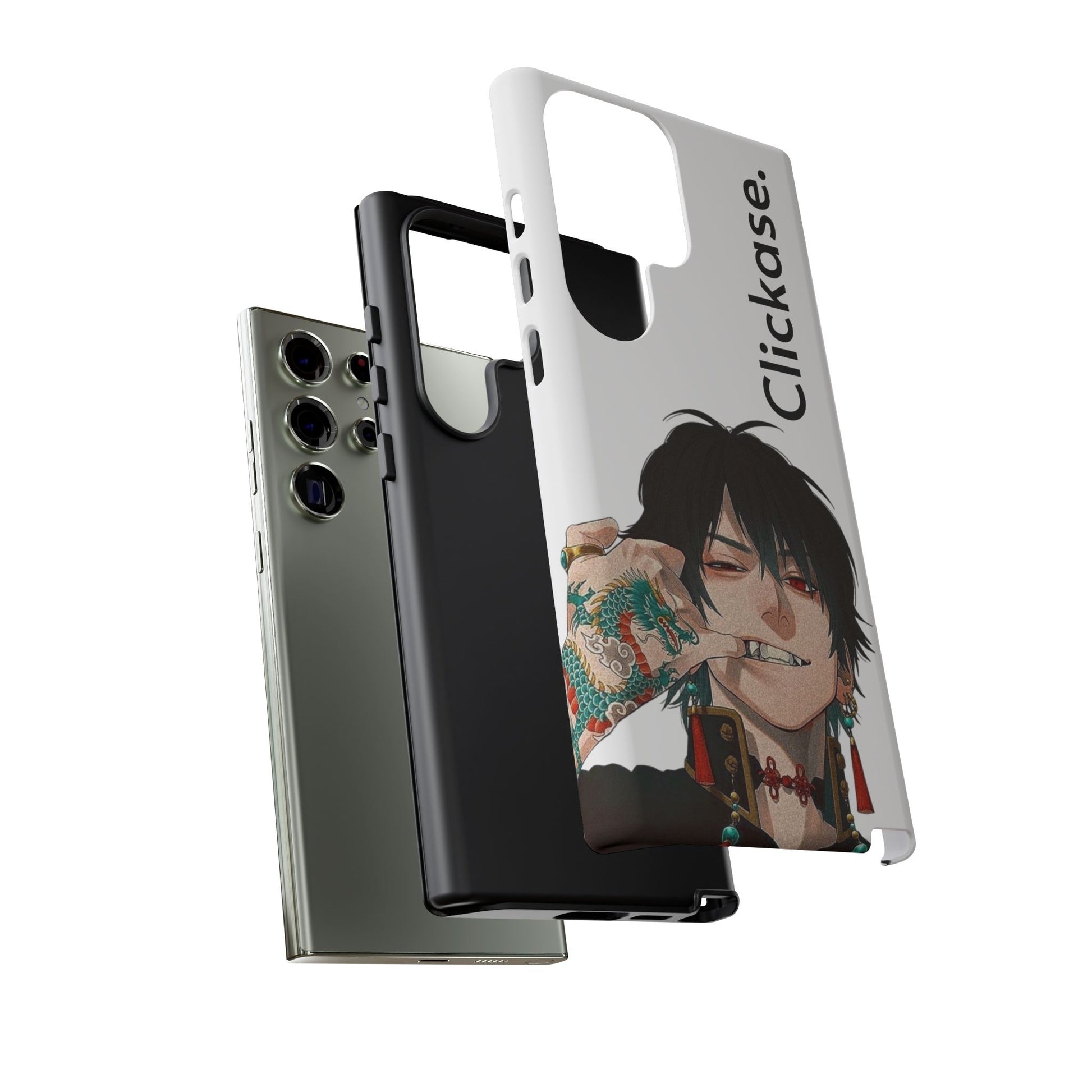 Edgy Anime Rebel Character - Tough Phone Case by