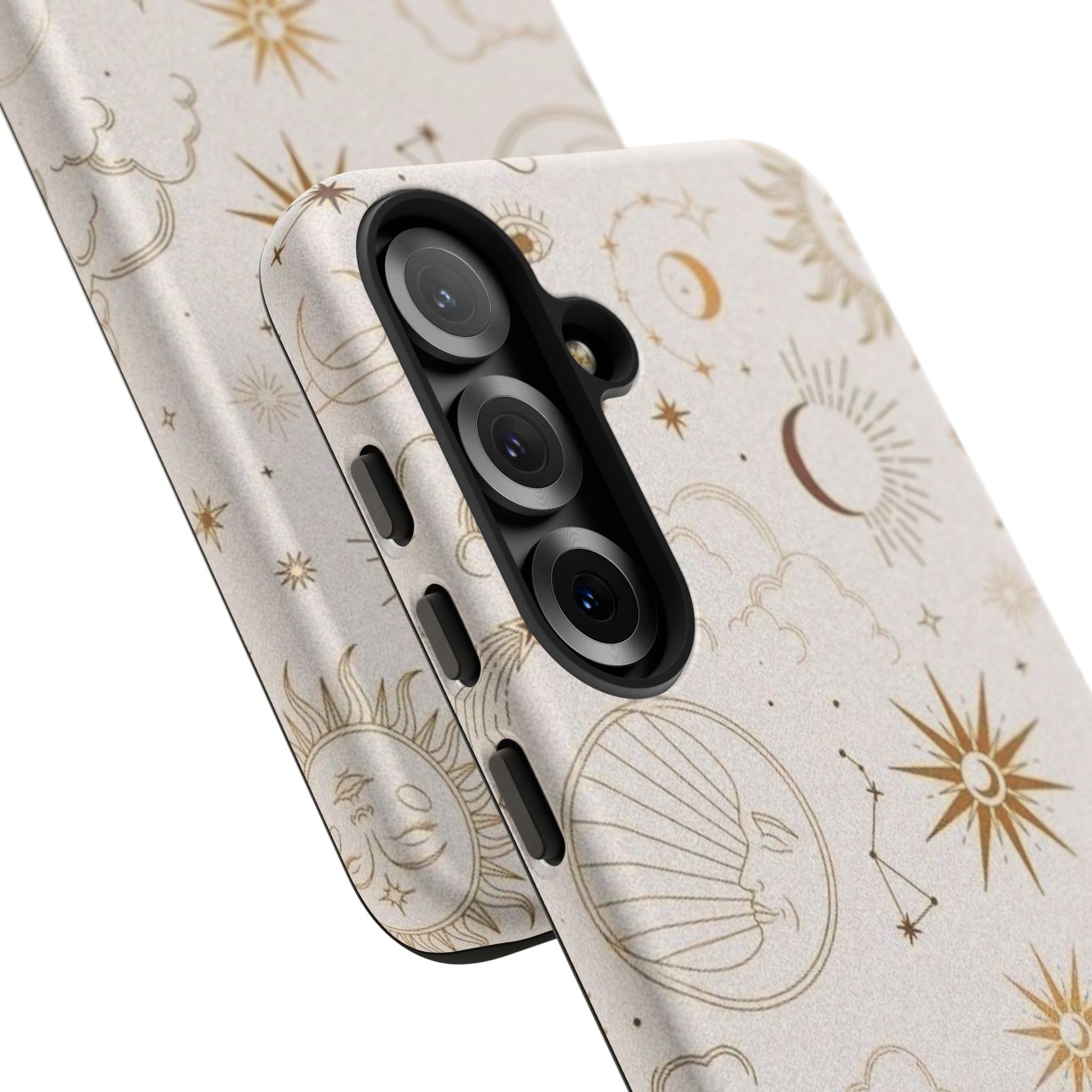 Astrology Celestial Moon and Star Pattern Tough Phone Case by