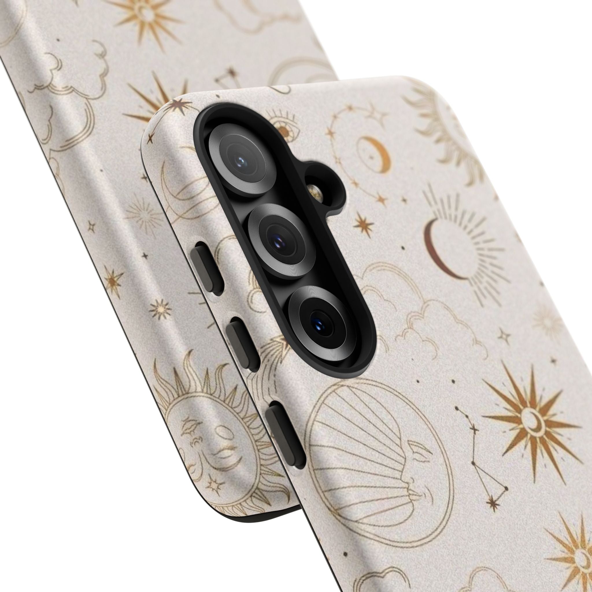 Astrology Celestial Moon and Star Pattern Tough Phone Case by