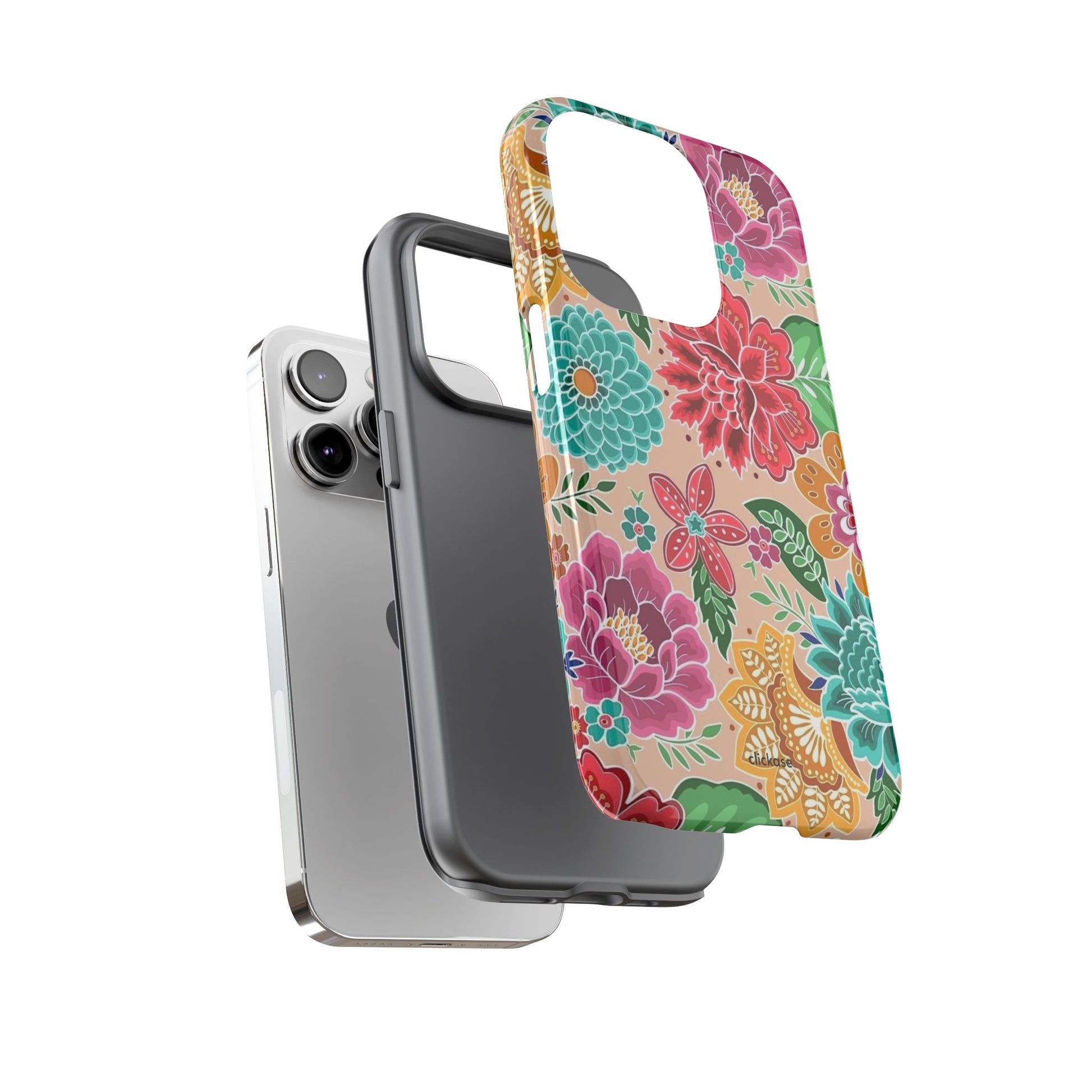 Cute Floral Design Tough Phone Case by