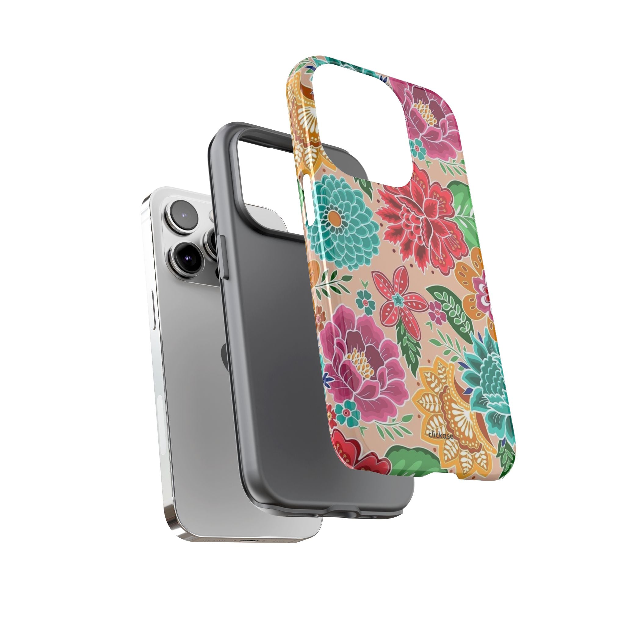 Cute Floral Design Tough Phone Case by