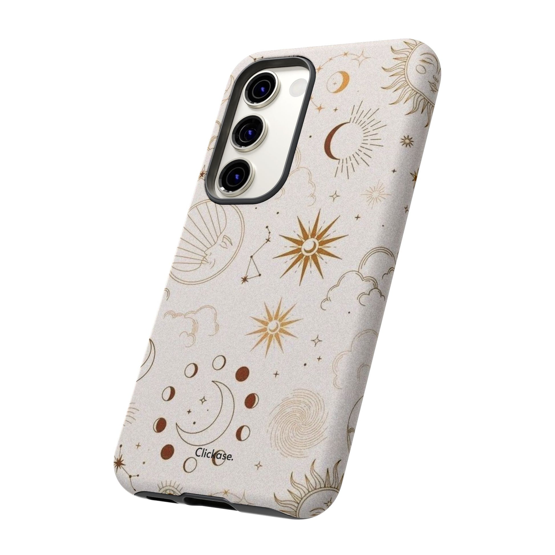 Astrology Celestial Moon and Star Pattern Tough Phone Case by