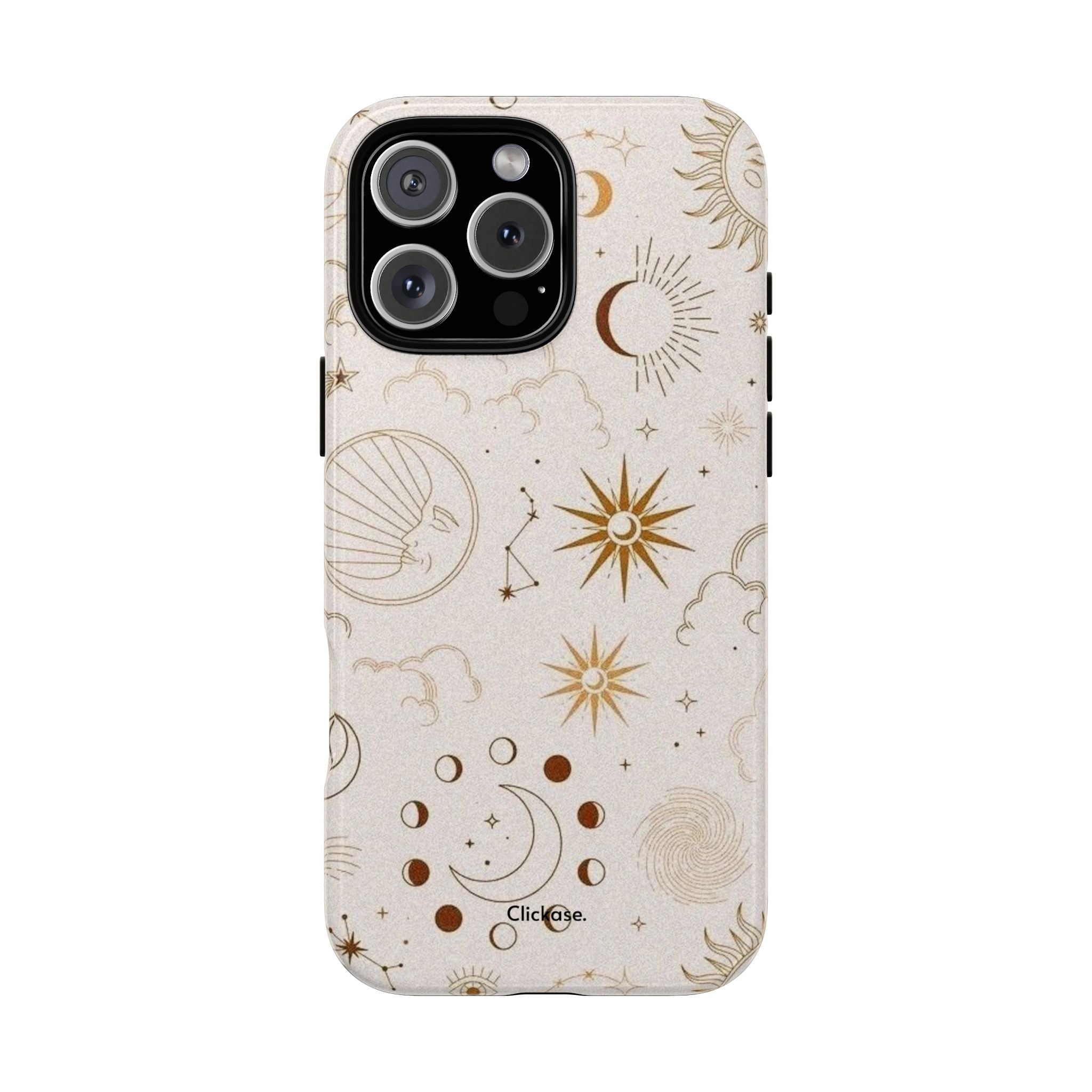 Astrology Celestial Moon and Star Pattern Tough Phone Case by