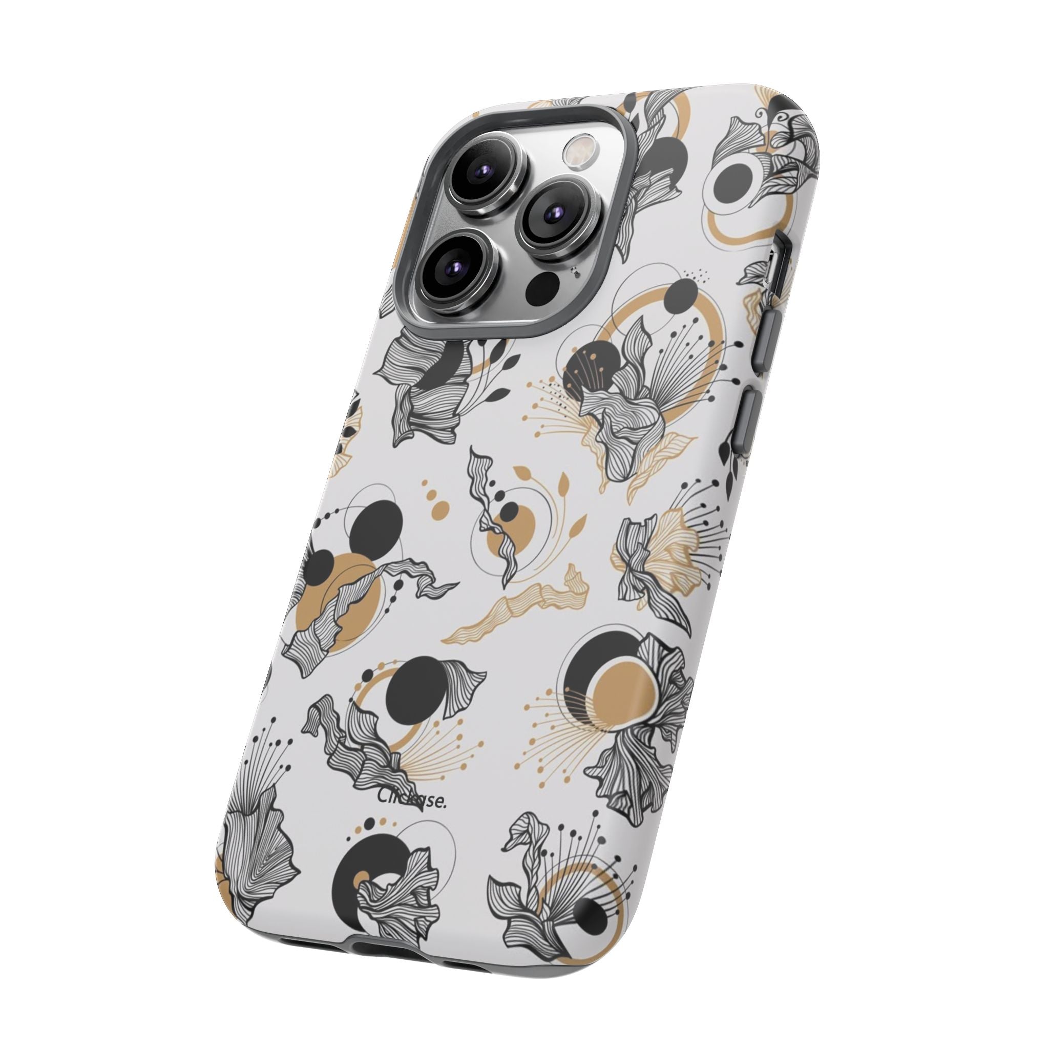 Abstract Floral Design Tough Phone Cases by
