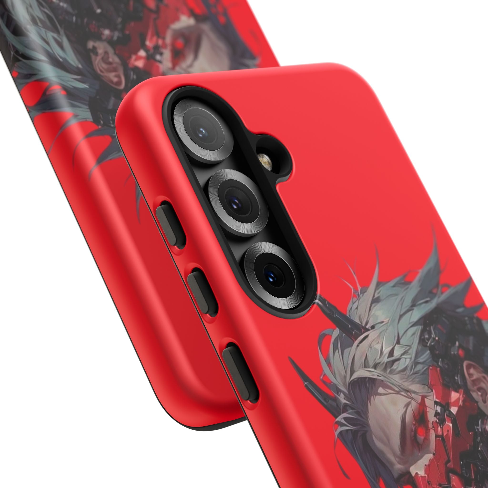 Demon Core Awakening – Futuristic Oni Cyborg Tough Phone Case by