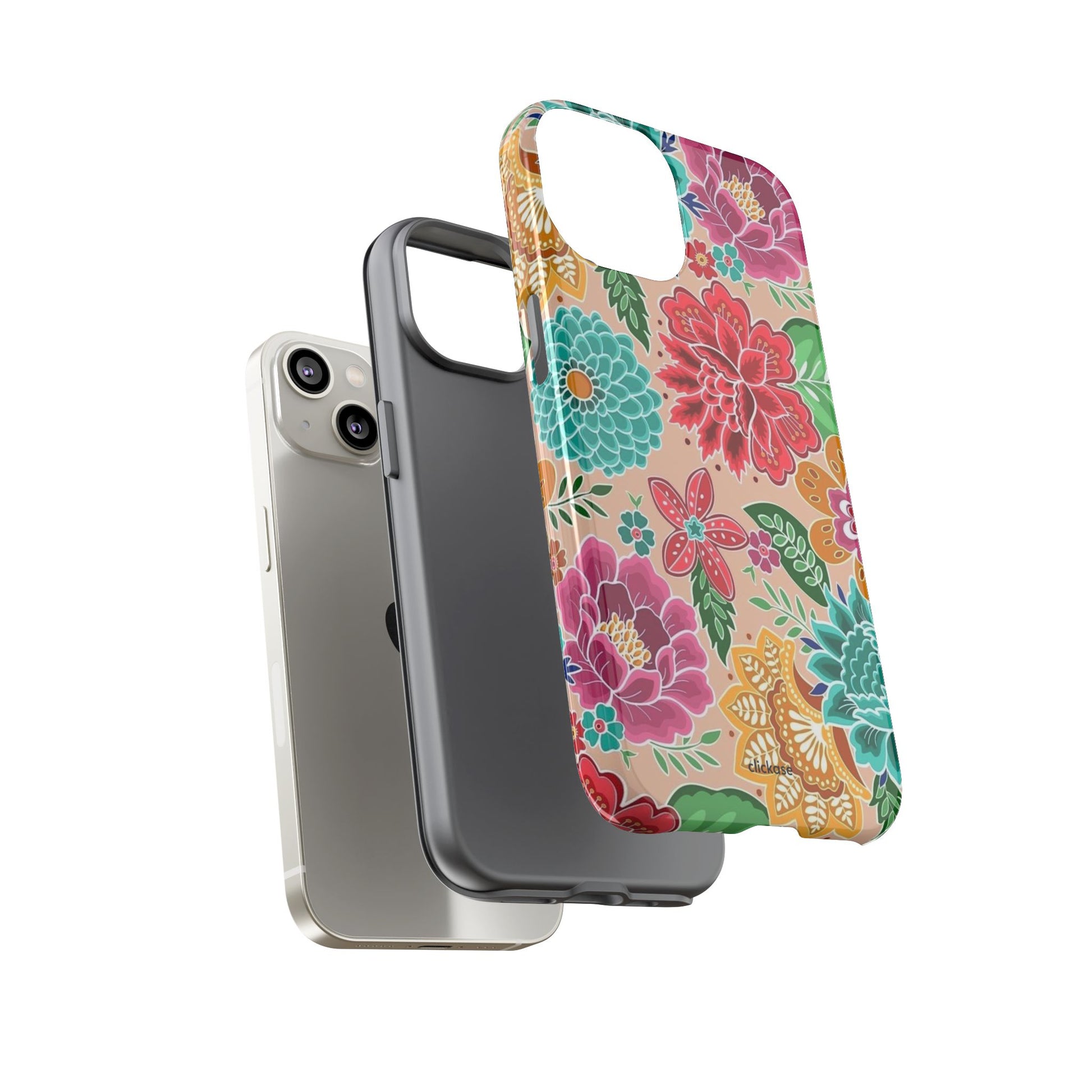 Cute Floral Design Tough Phone Case by