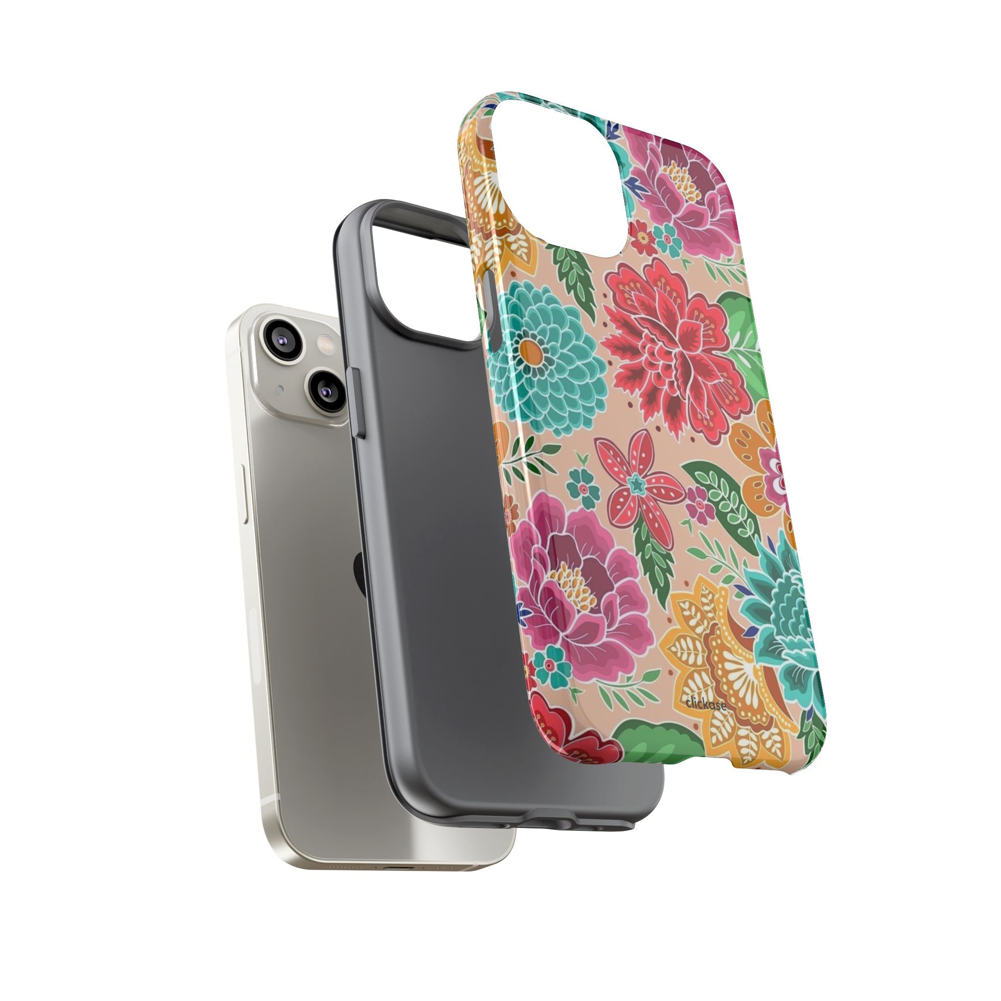 Cute Floral Design Tough Phone Case by