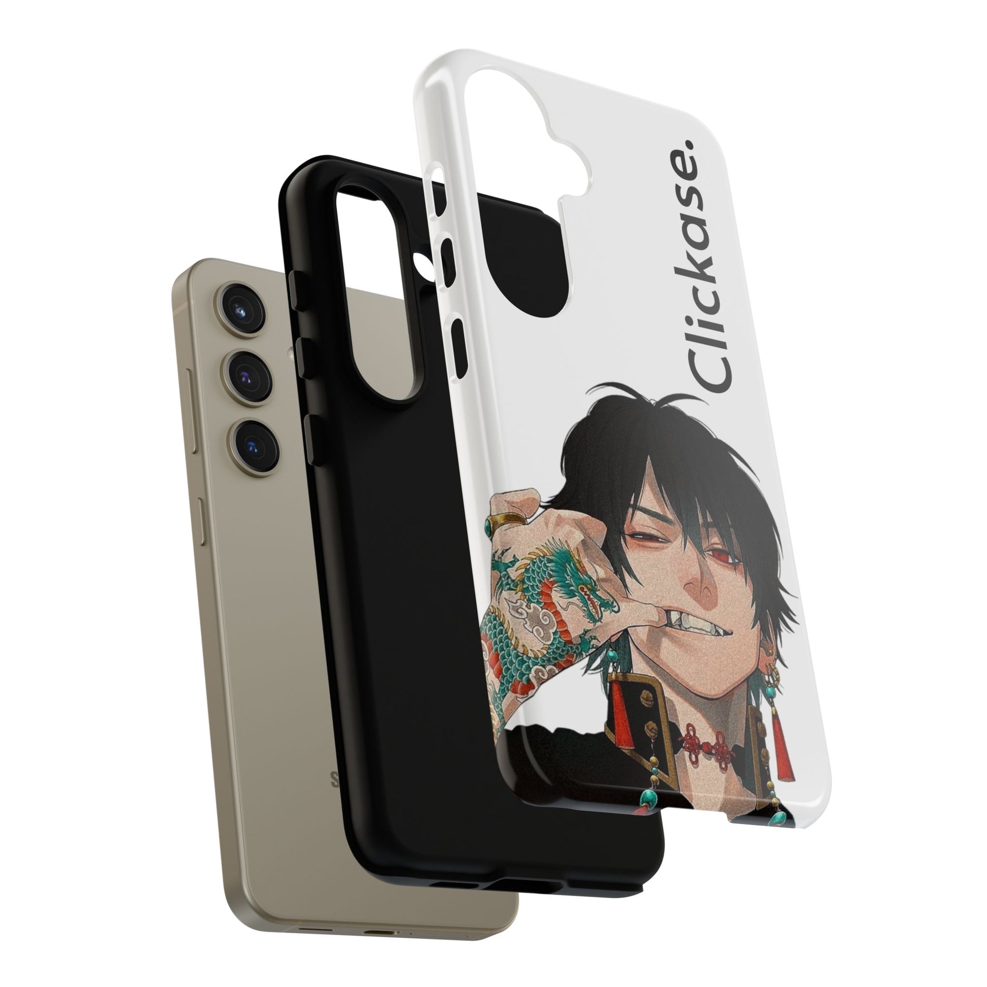 Edgy Anime Rebel Character - Tough Phone Case by
