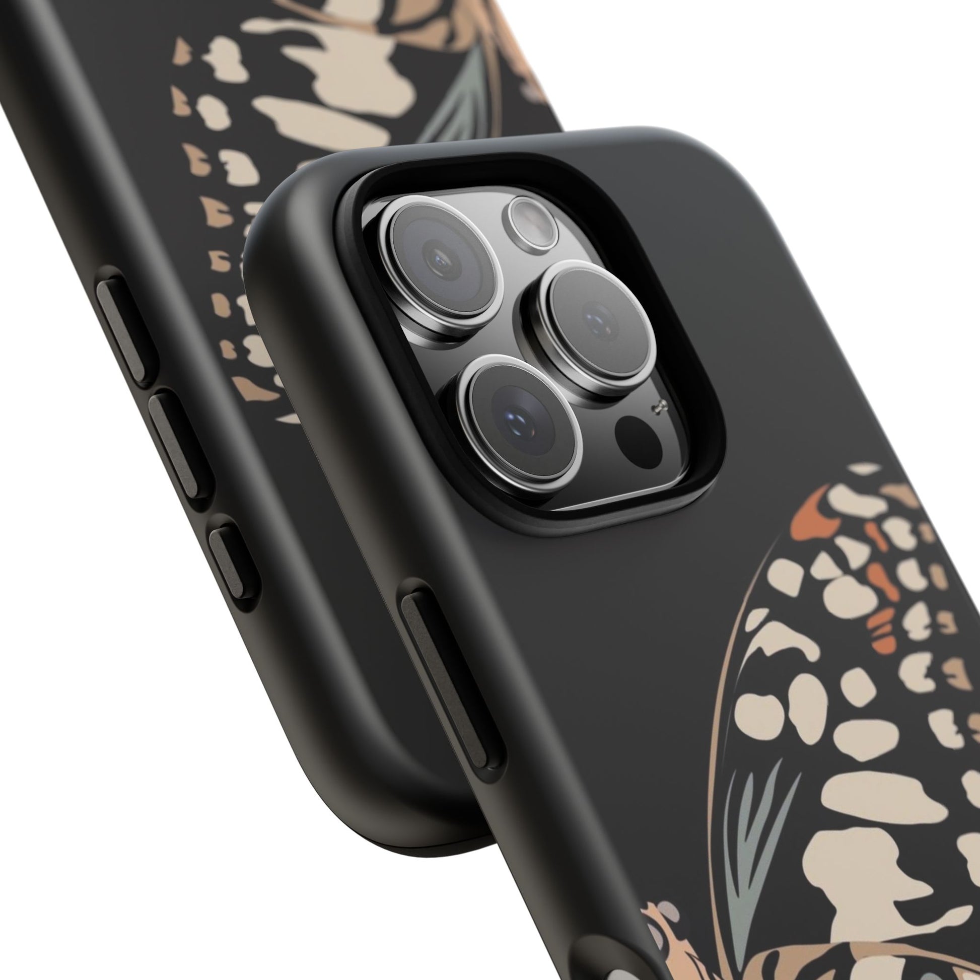 Butterfly Black Tough Phone Case by